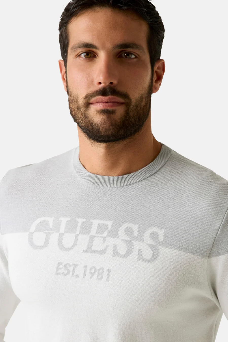 Pull met ronde hals - grijs - Image 5