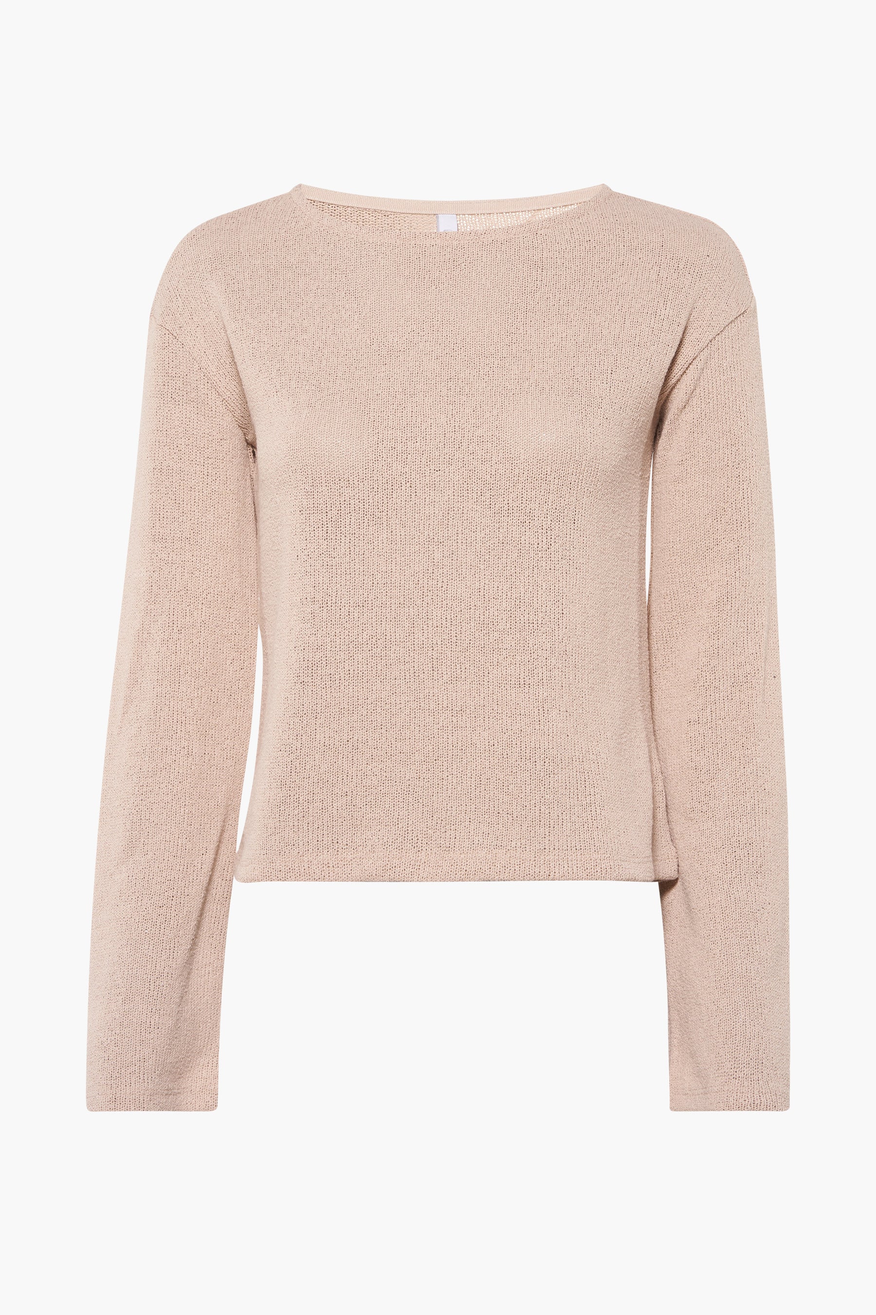 Pull met ronde hals - beige