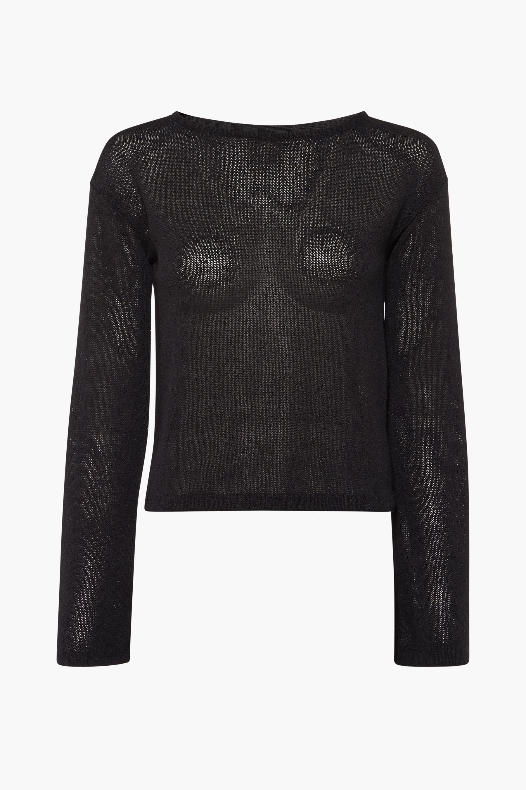 Pull met ronde hals - zwart