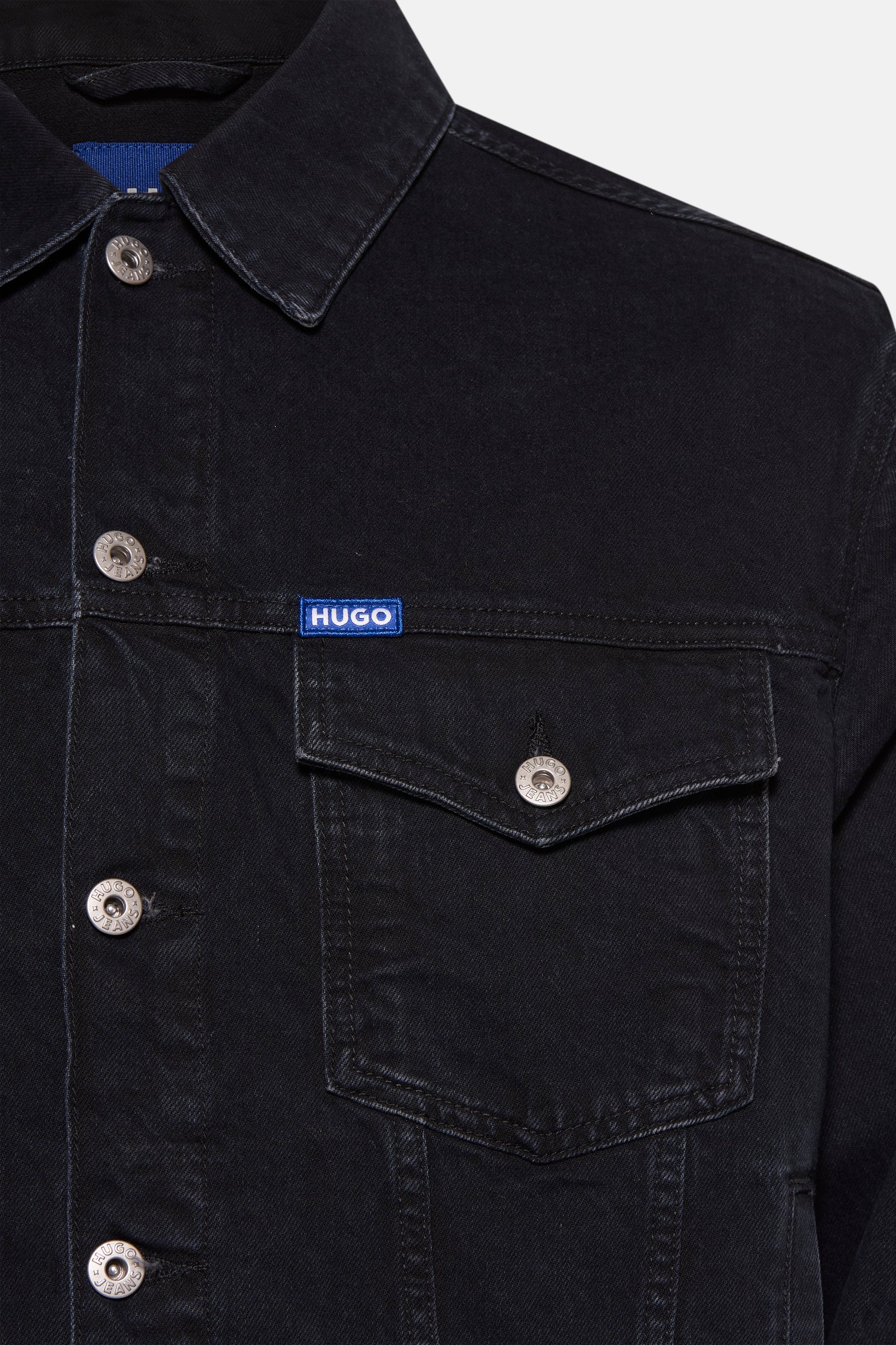 Jeansjas - Dark blue denim - Image 5