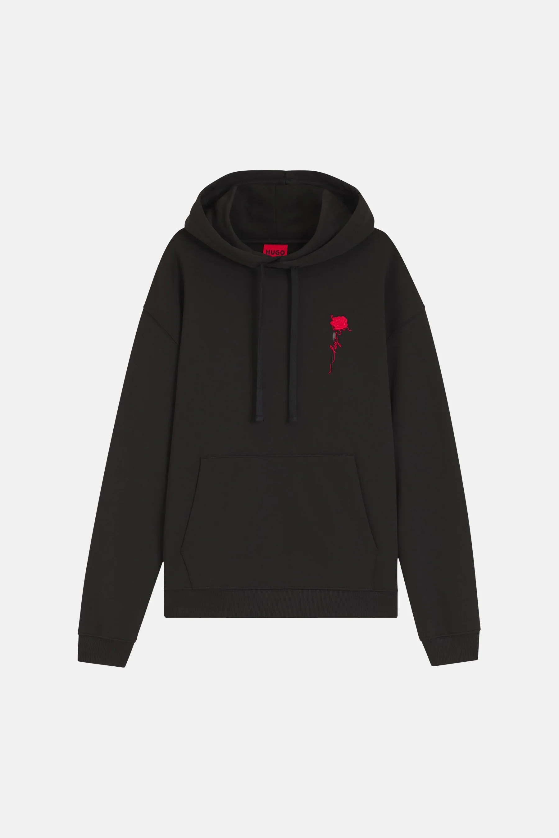 Sweater met kap zwart - HUGO