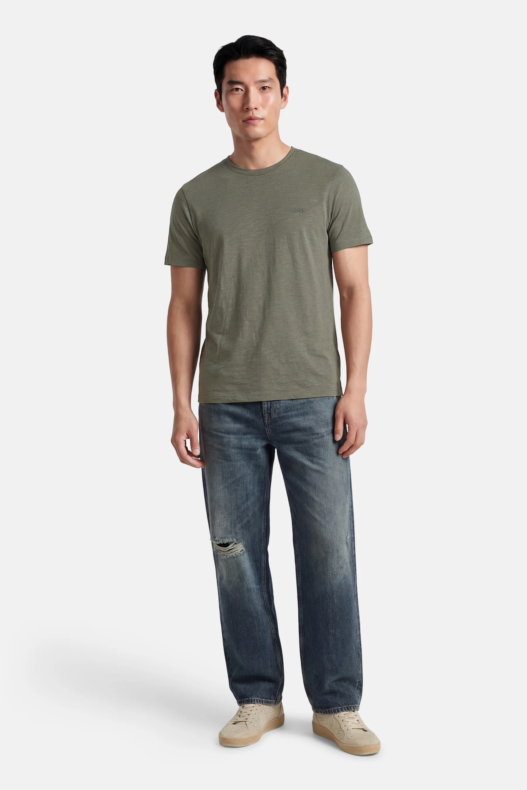T-shirt met korte mouwen - Kaki - Image 3