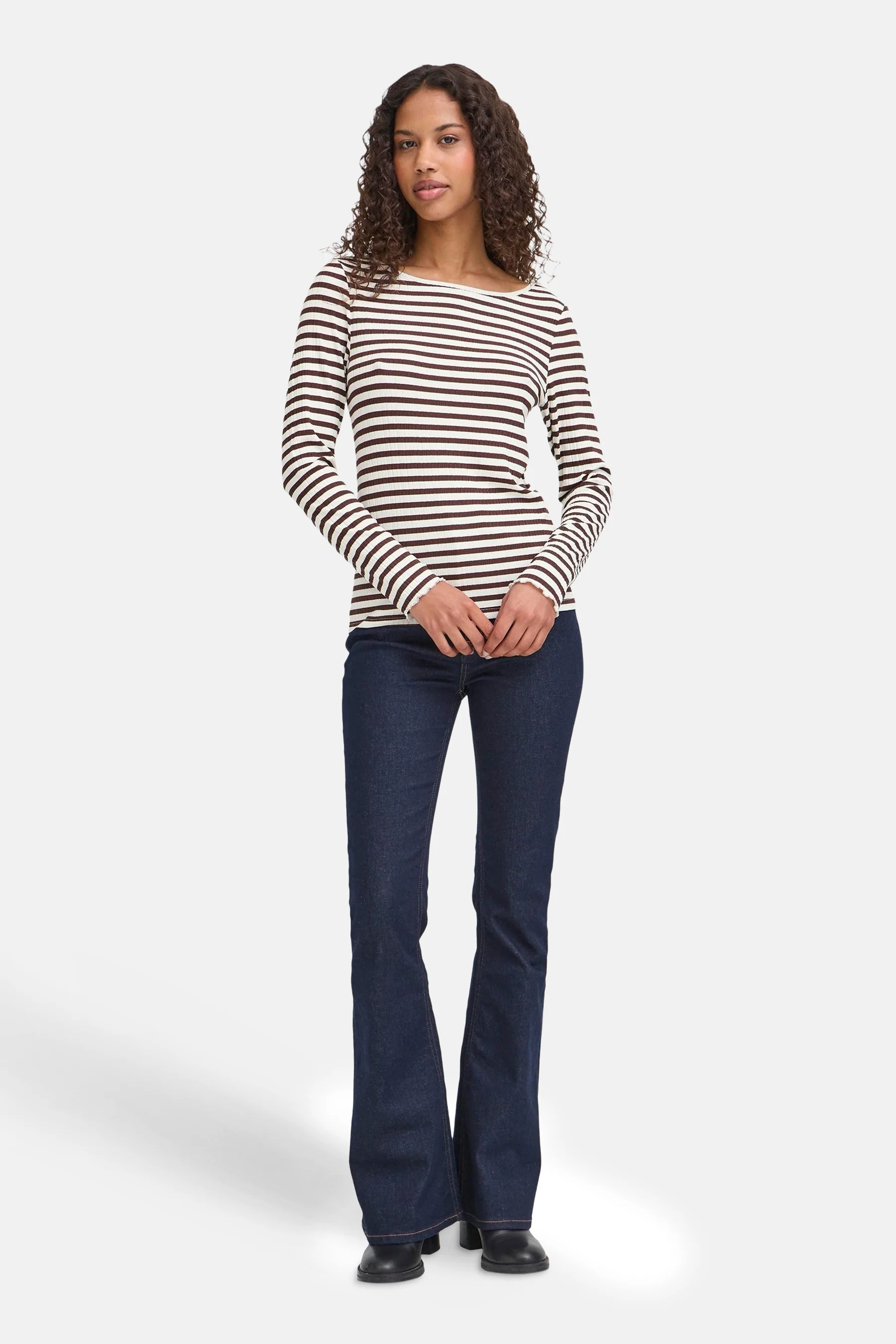T-shirt (lange mouwen) ecru - ICHI