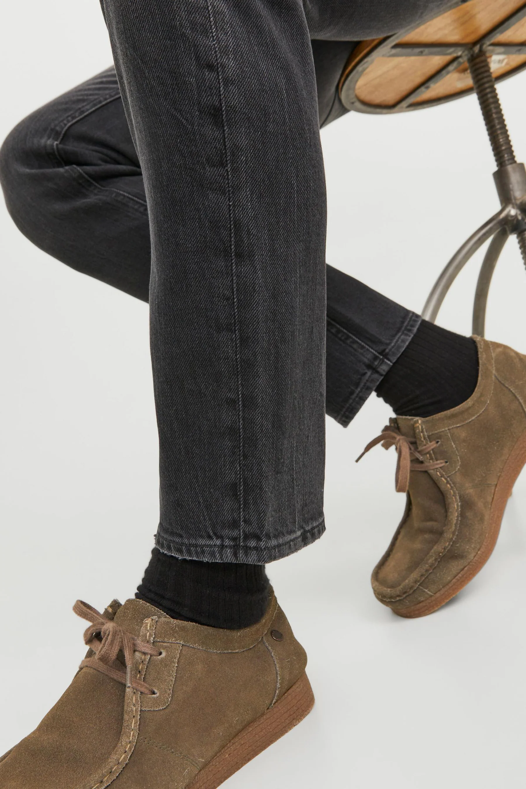 Tapered jeans - black denim - Image 4