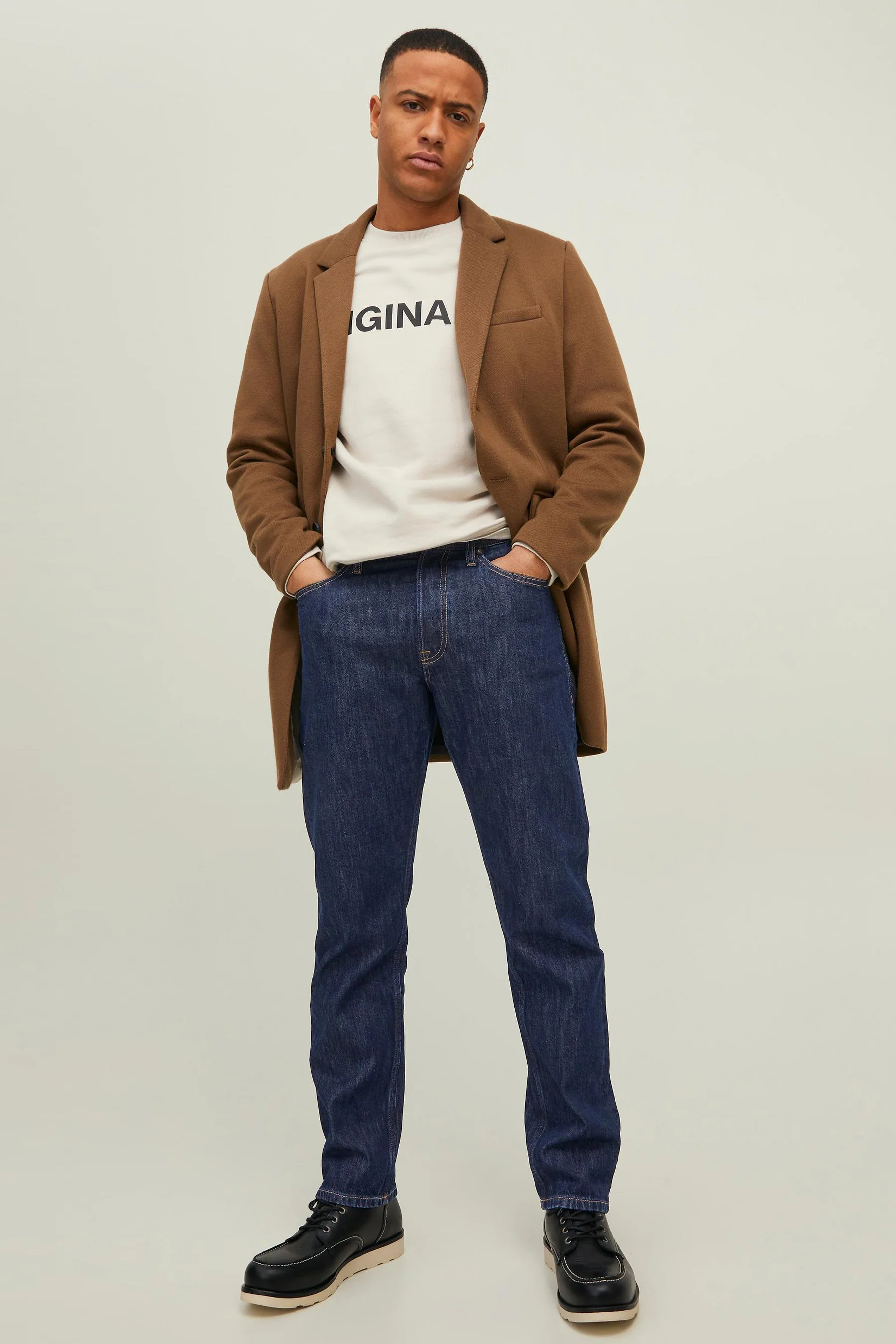 Tapered jeans - dark blue denim - Image 6
