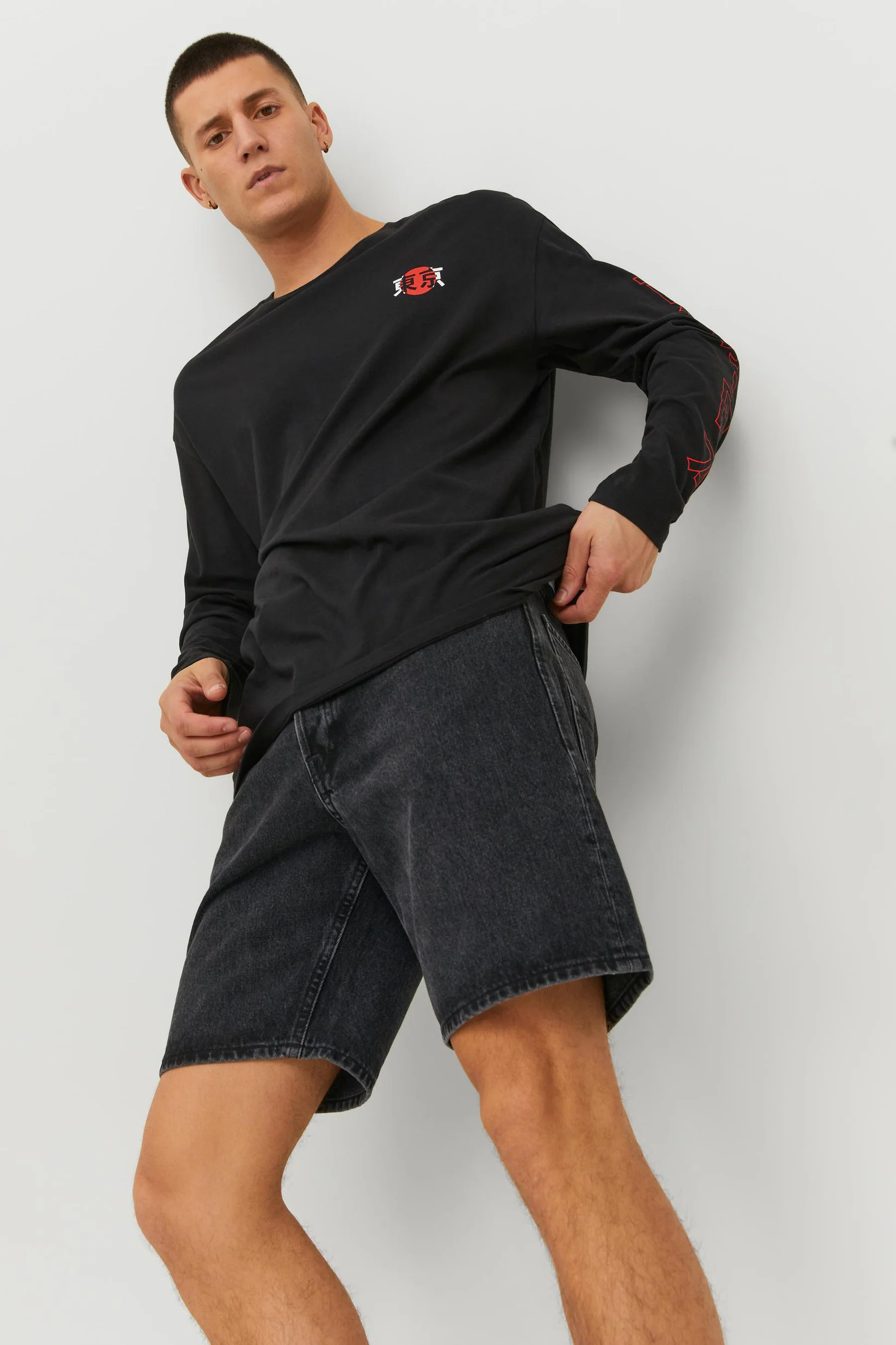 Short - black denim - Image 6