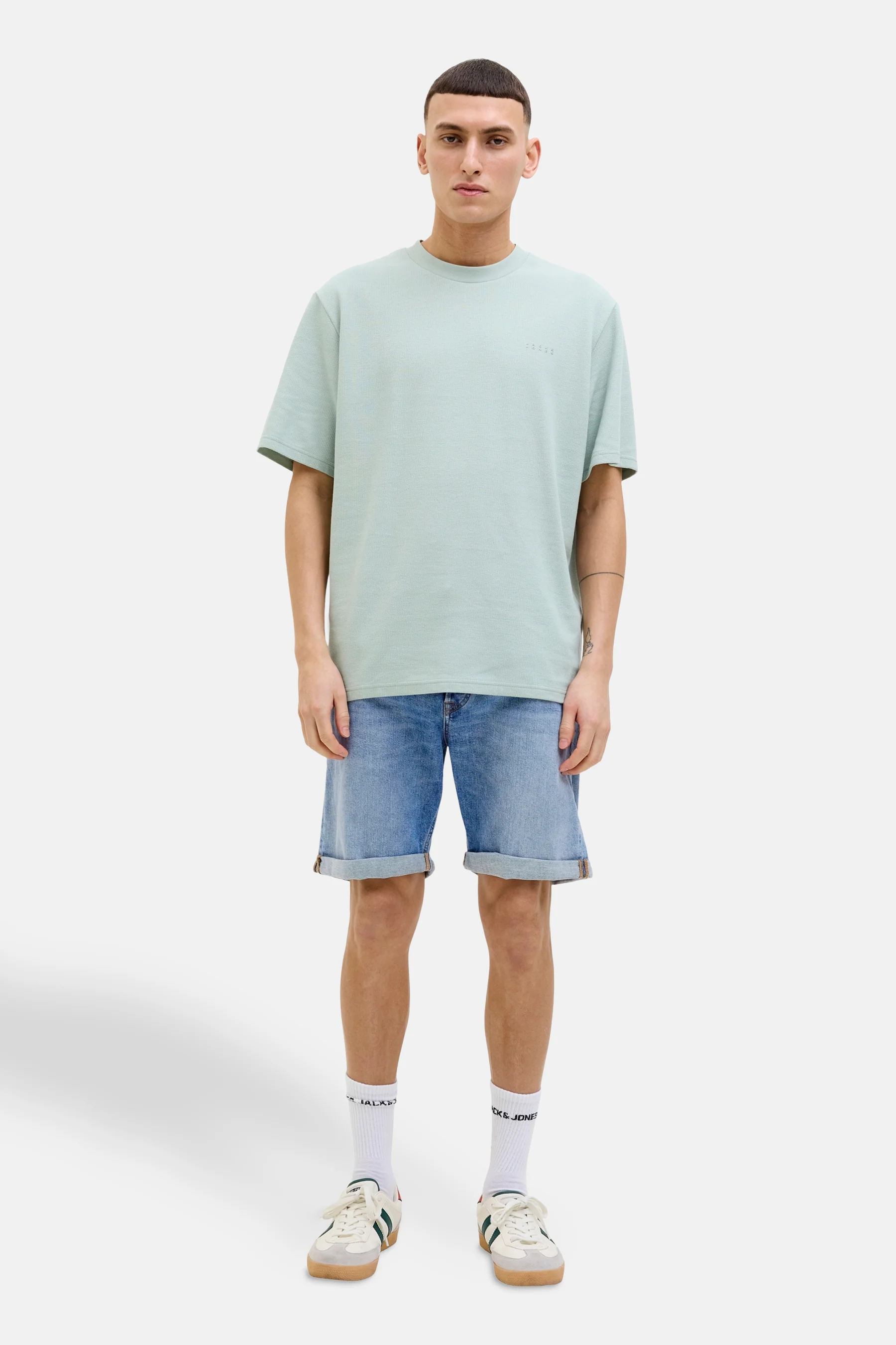 Short - Light blue denim - Image 2