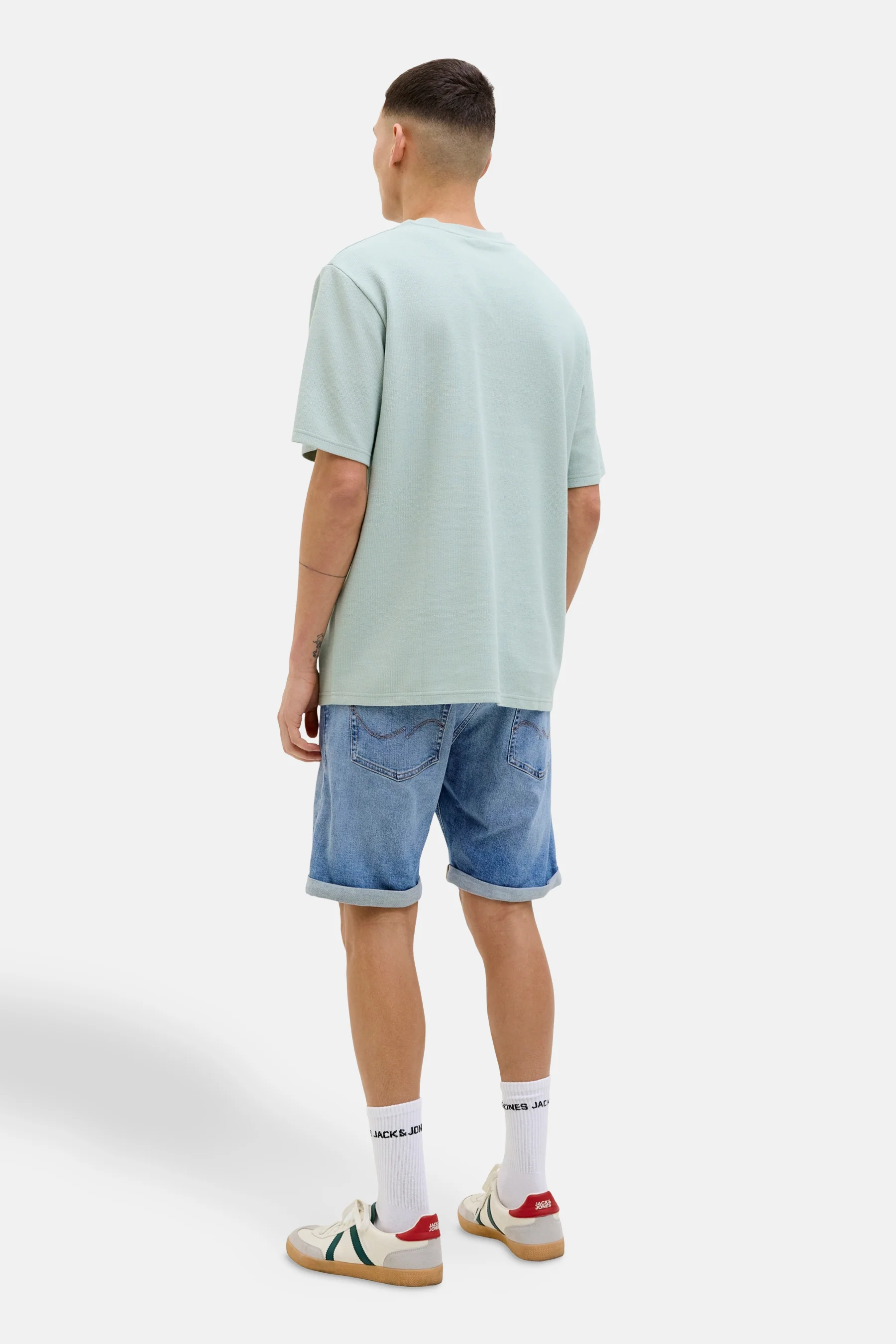 Short - Light blue denim - Image 3