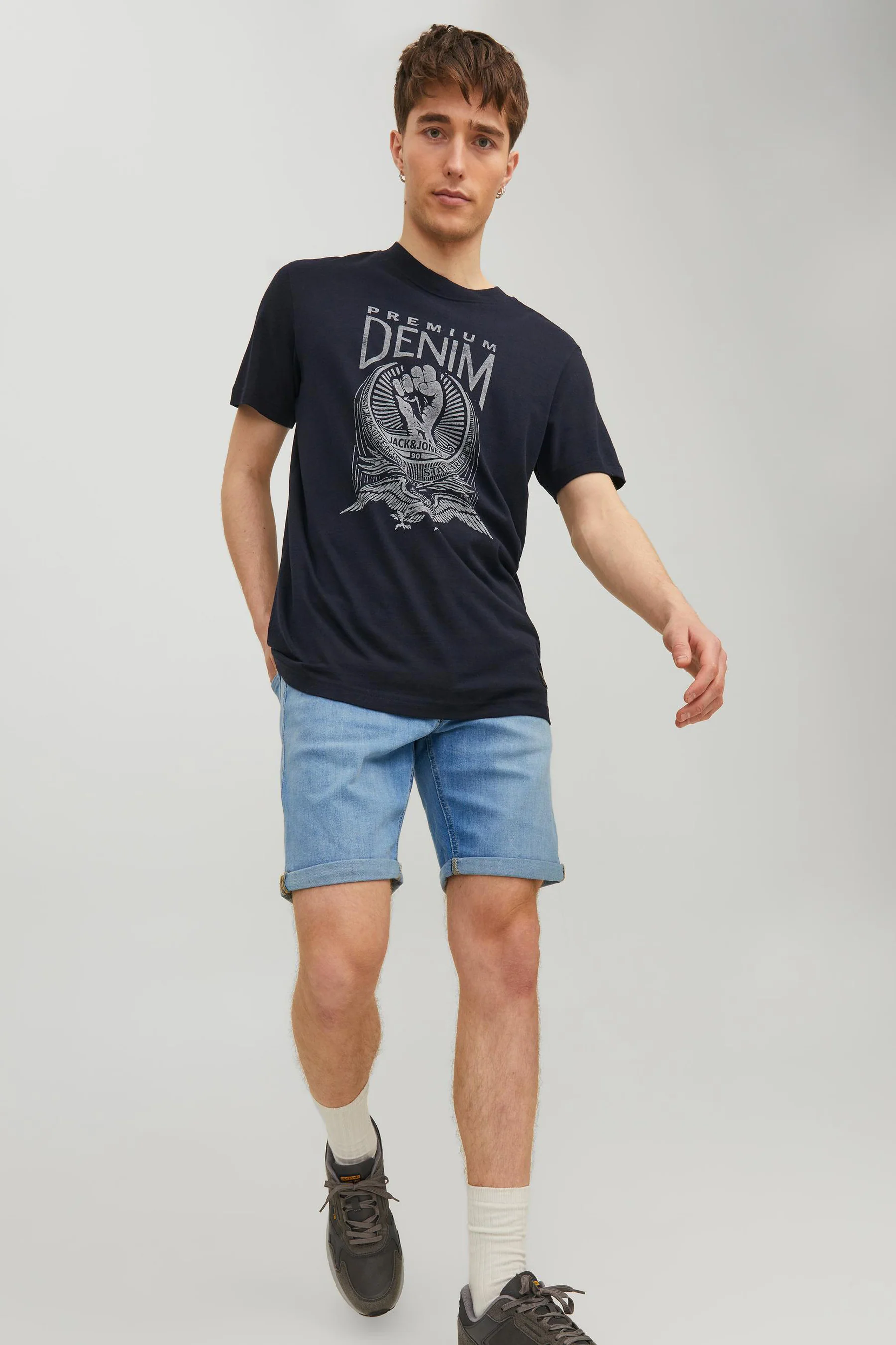 Short - mid blue denim - Image 6