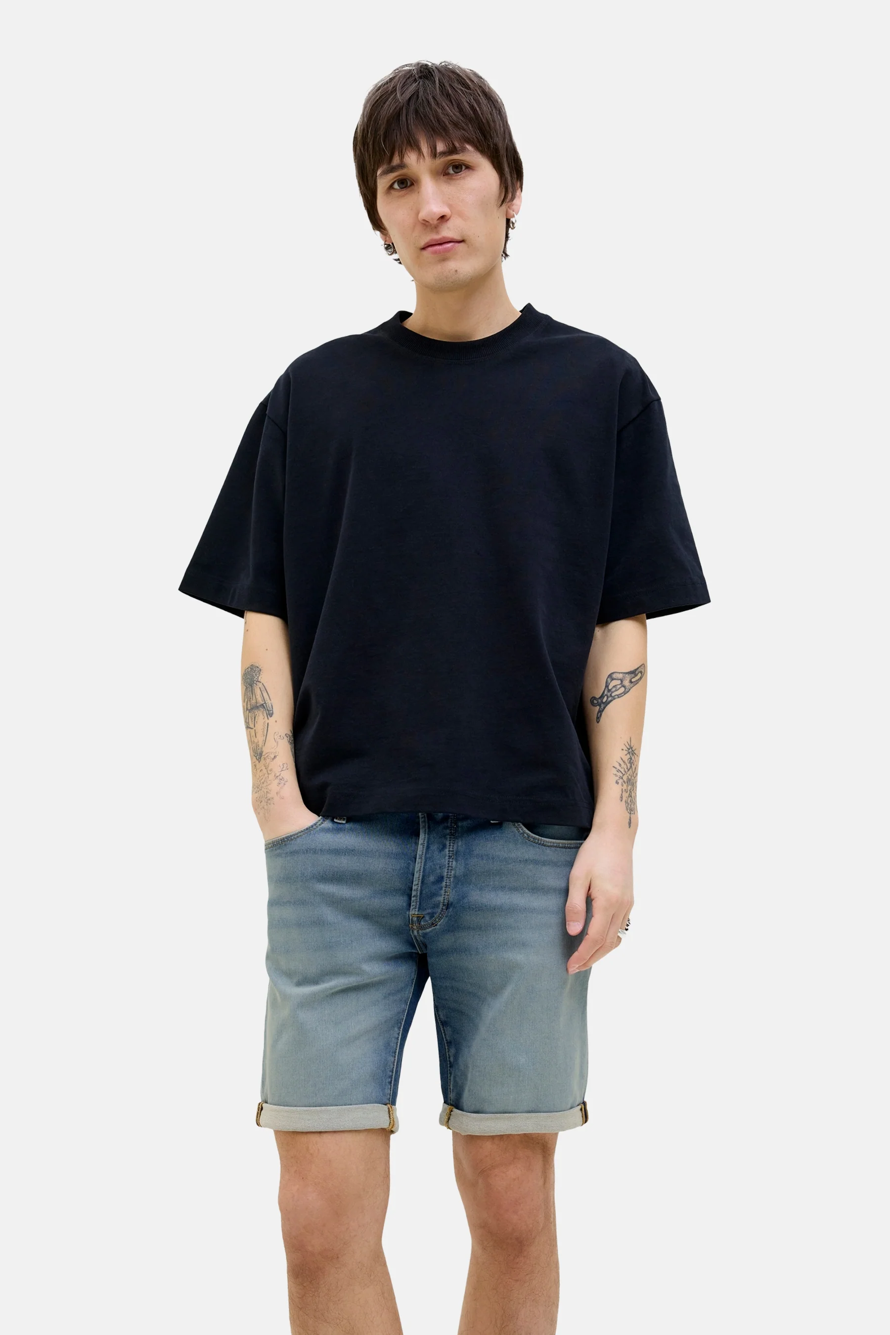 Short - mid blue denim - Image 6