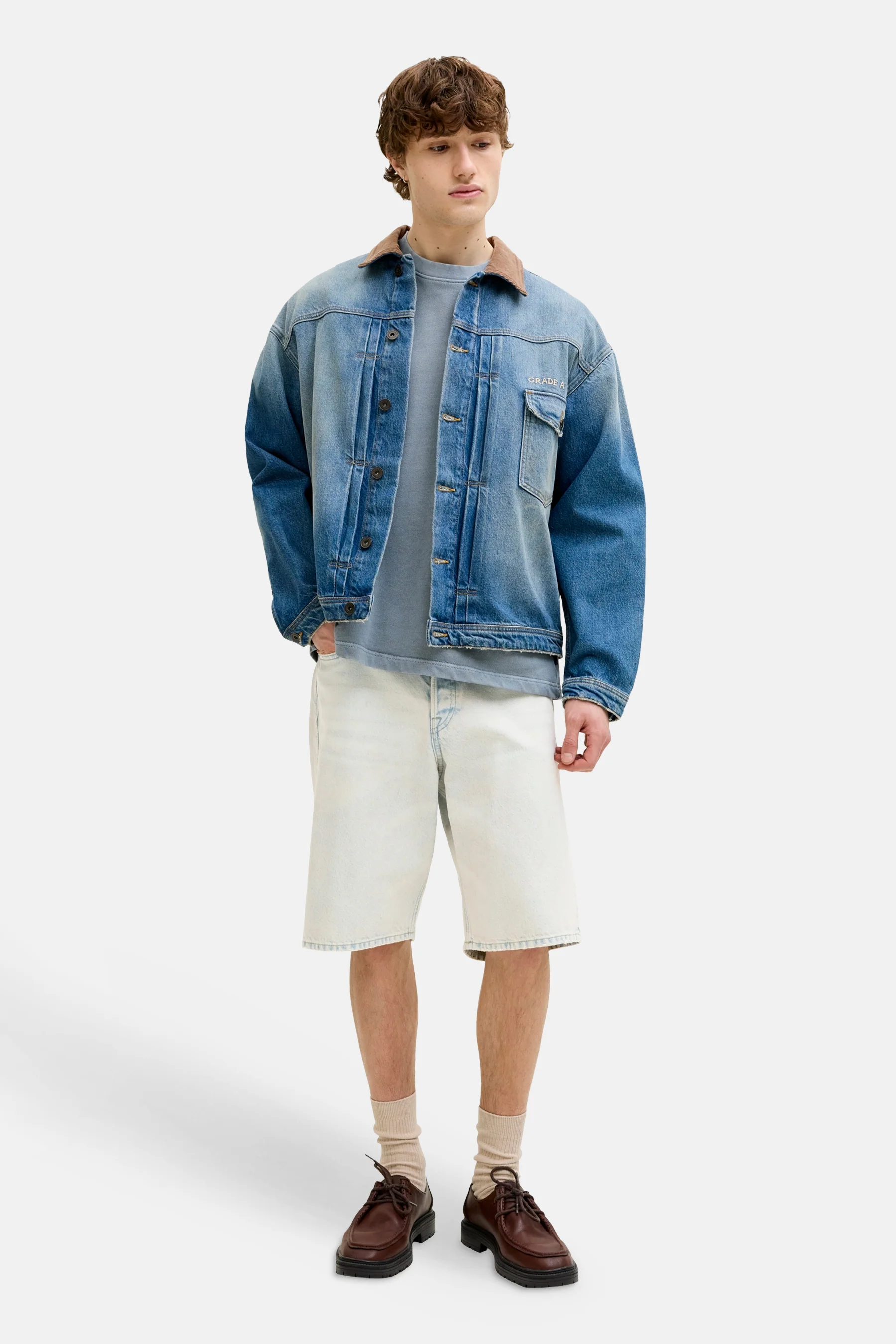 Short - light blue denim - Image 2