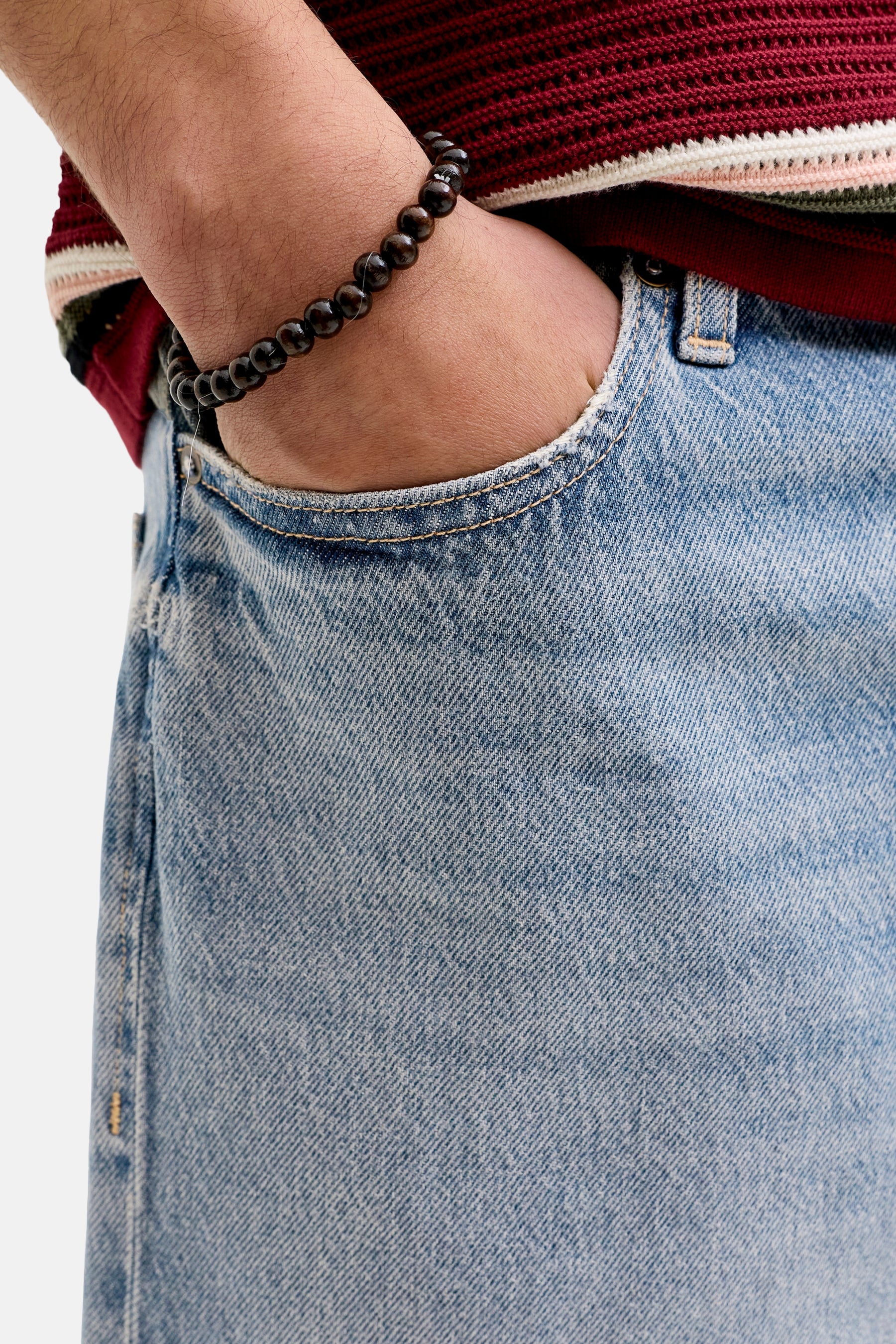 Short - mid blue denim - Image 4