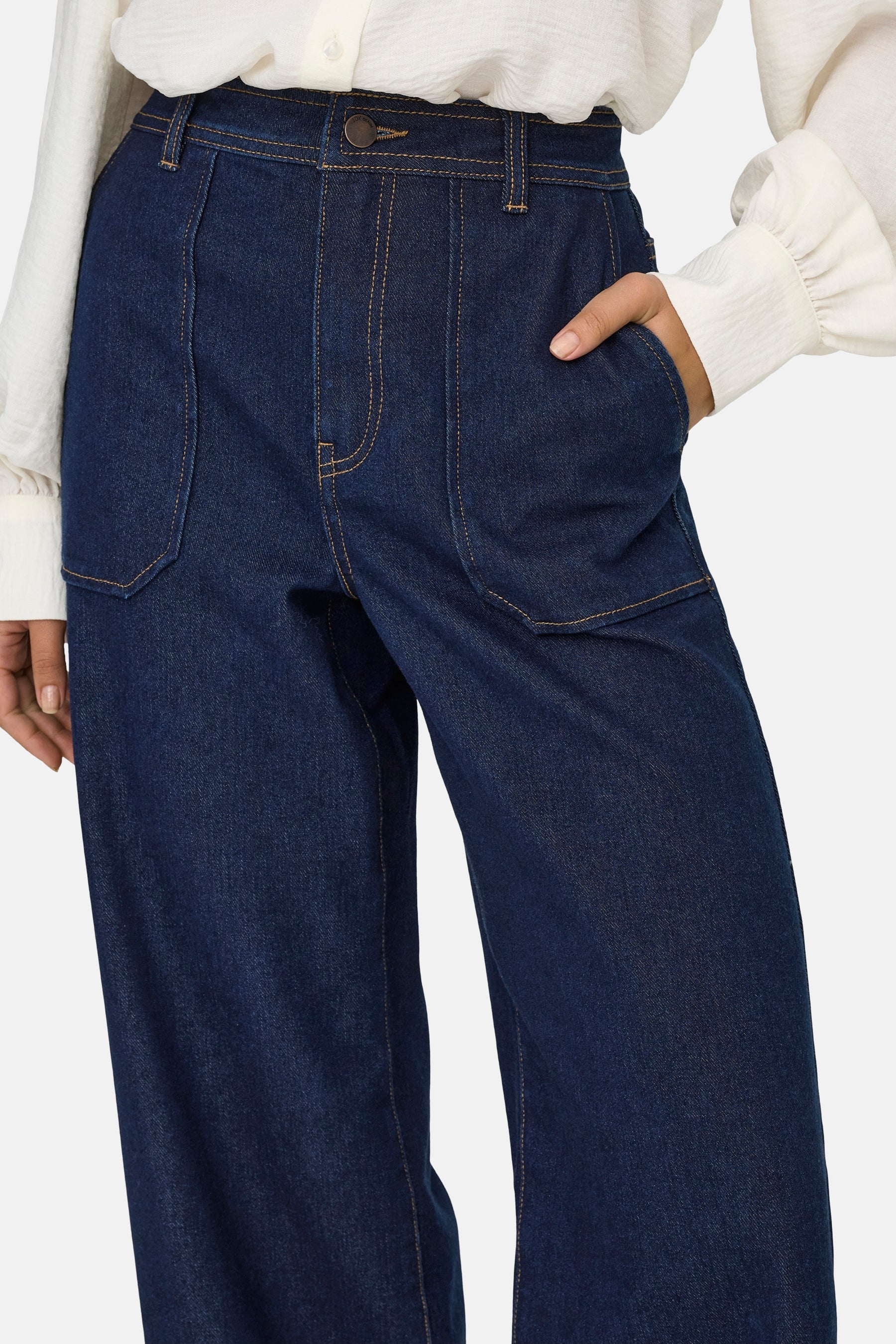 Jeans wide Dark blue denim - JDY - Image 4