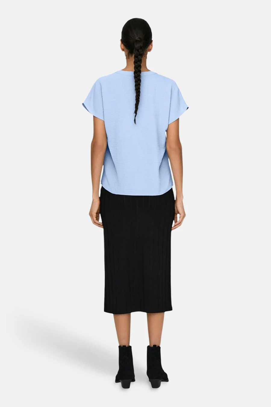 Blouse met korte mouwen - blauw - Image 2
