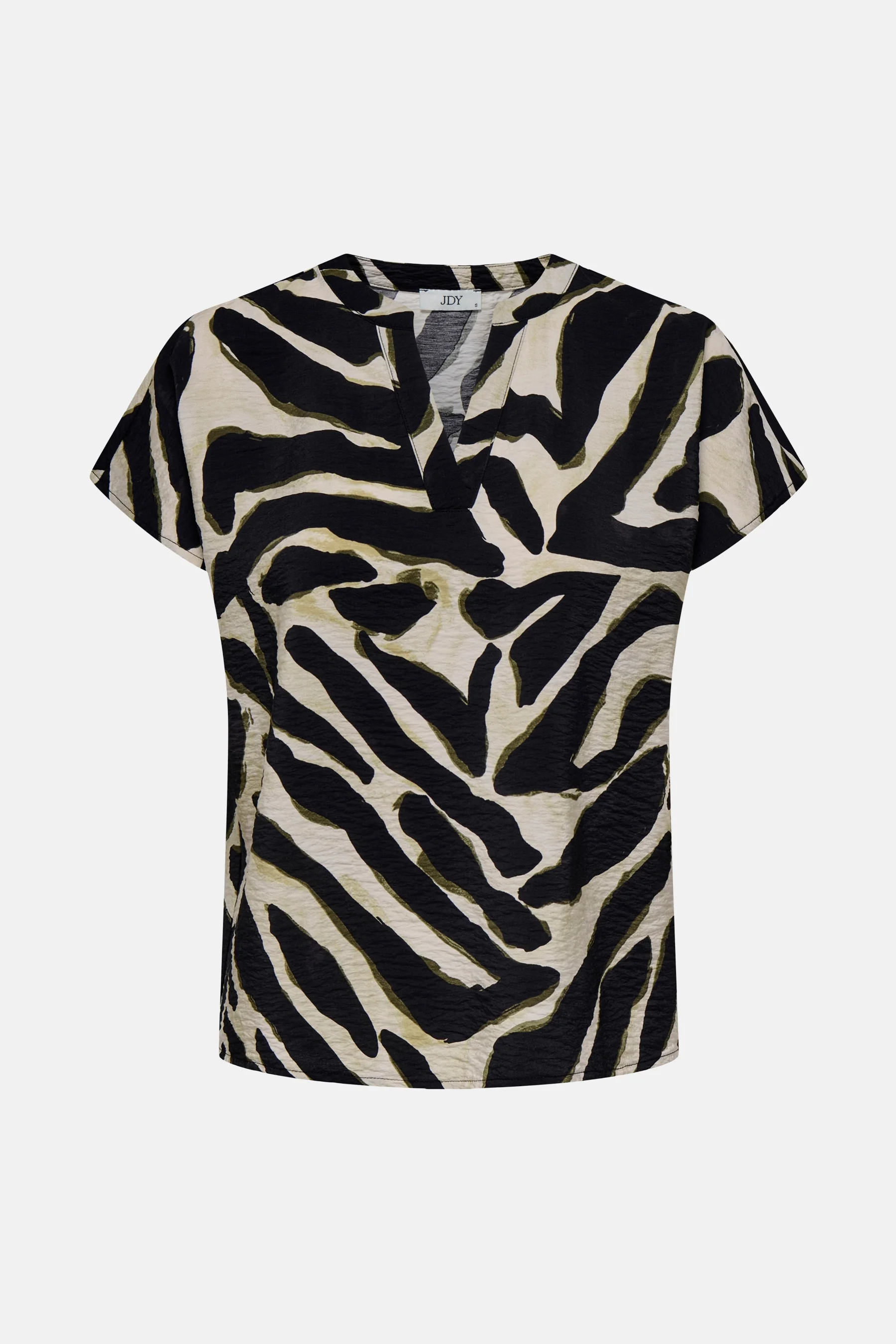 Blouse met korte mouwen - Zwart - Image 6