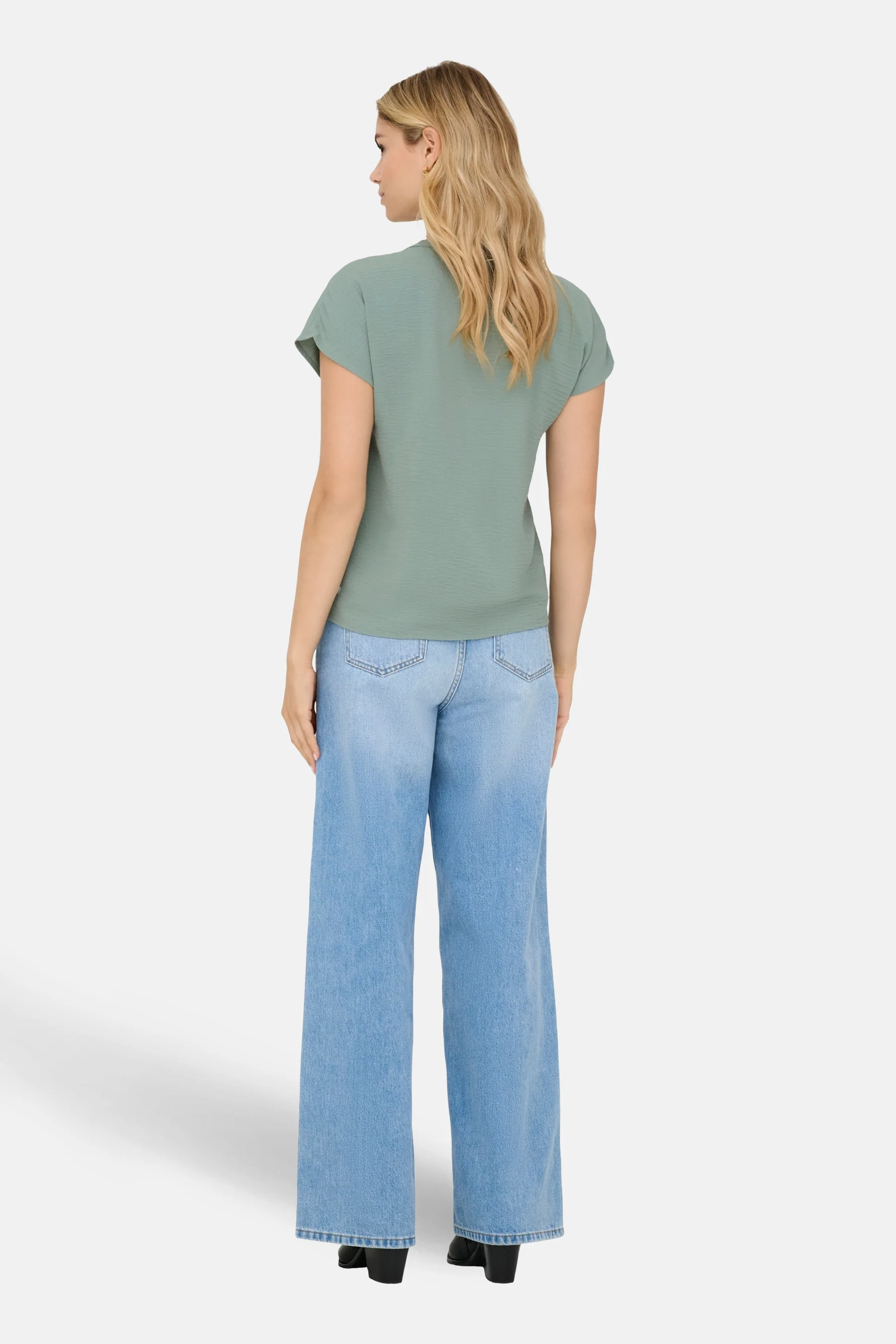 Blouse met korte mouwen - groen - Image 11