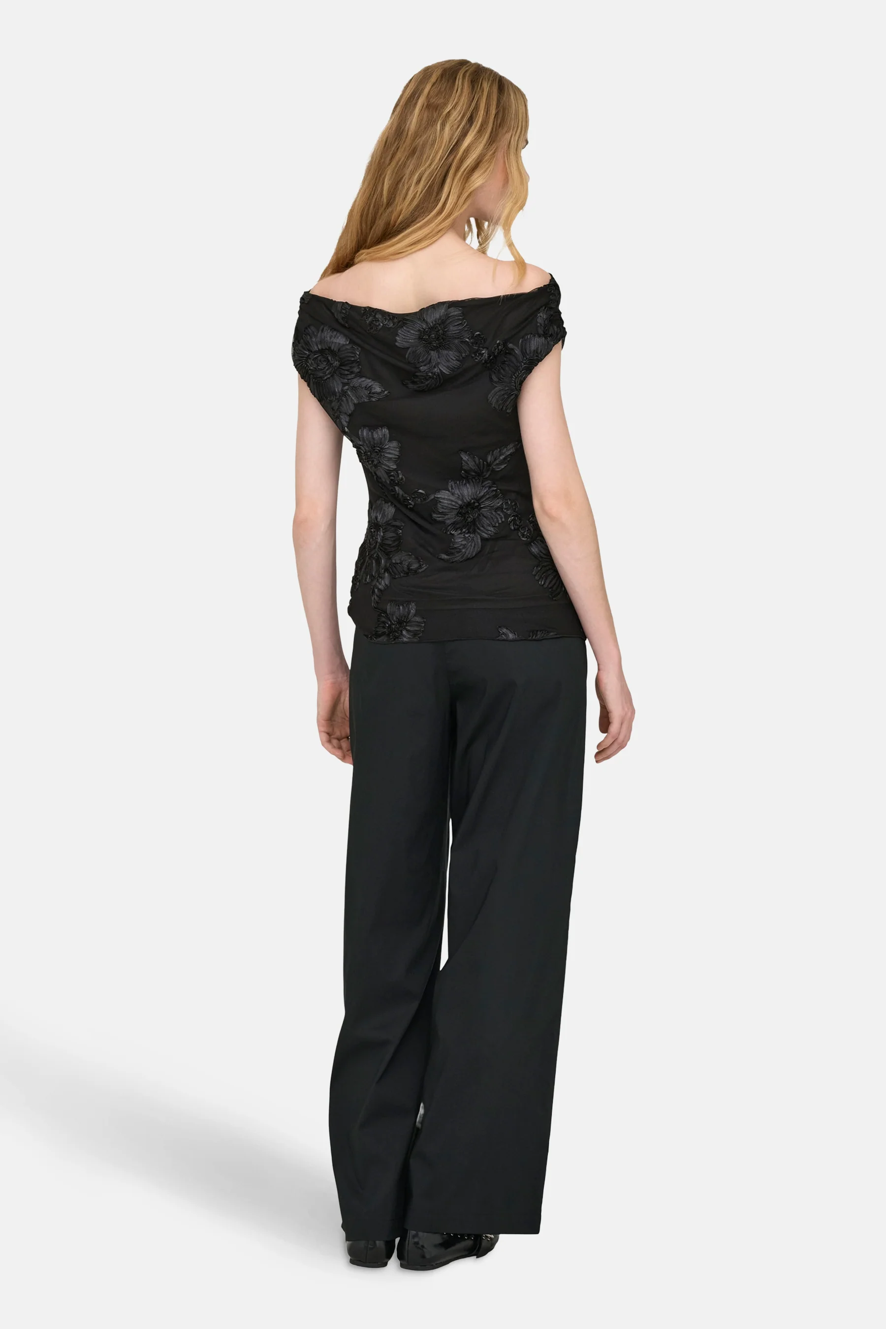 Blouse met korte mouwen - zwart - Image 3