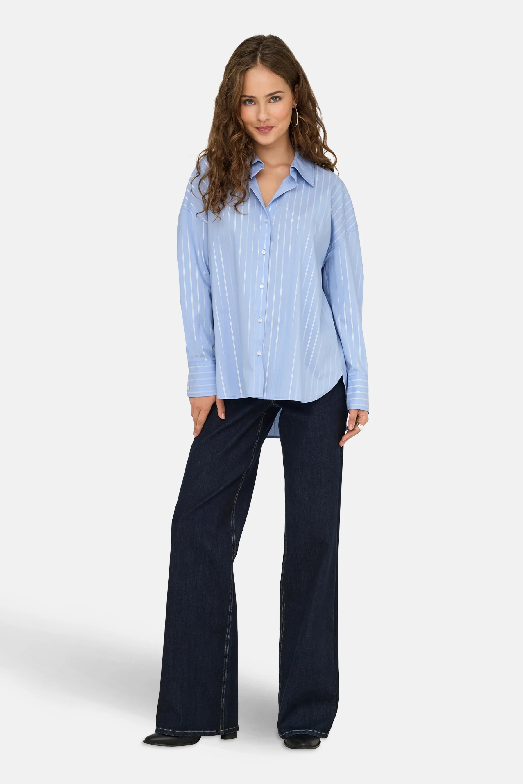 Blouse met lange mouwen - blauw - Image 2