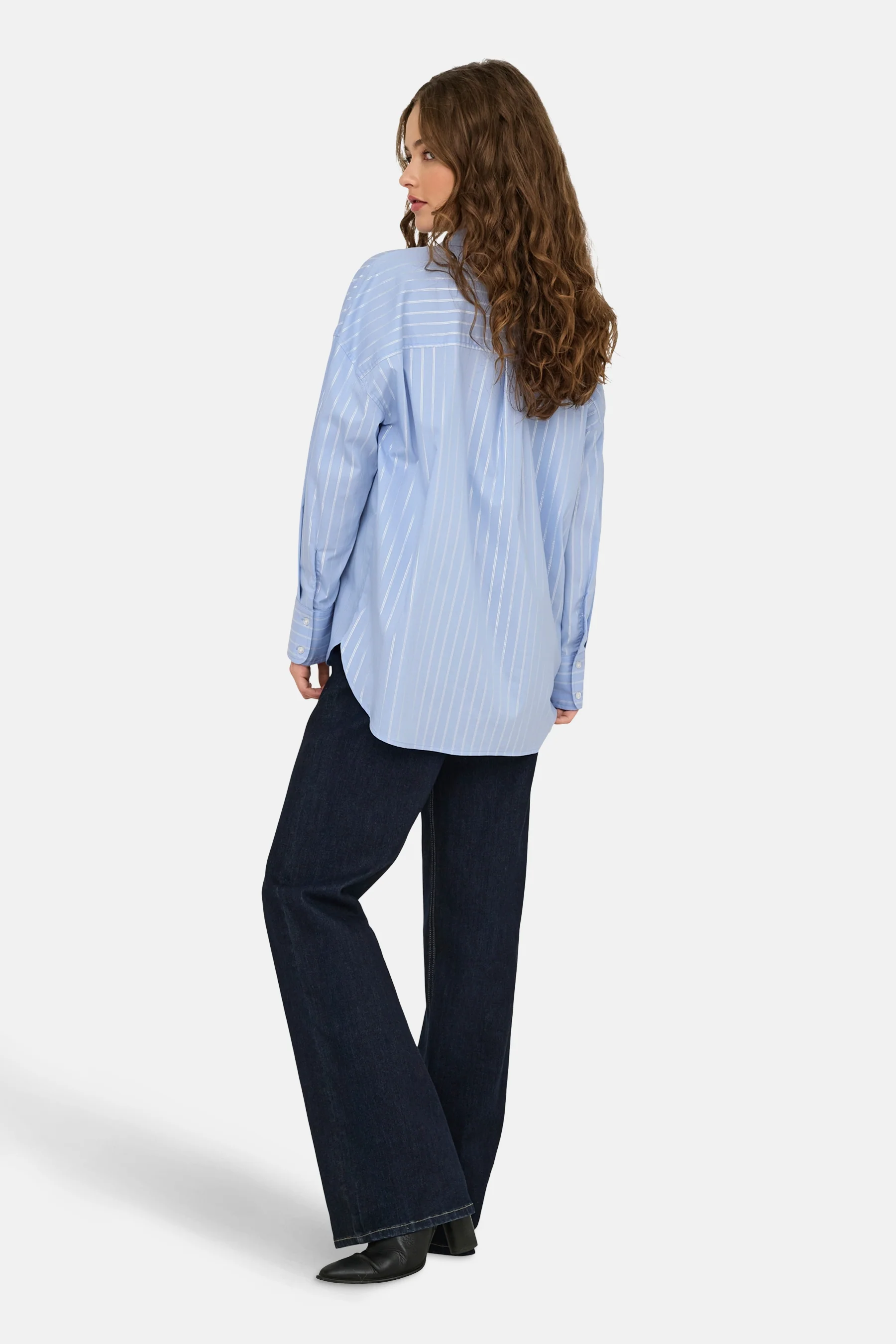 Blouse met lange mouwen - blauw - Image 3