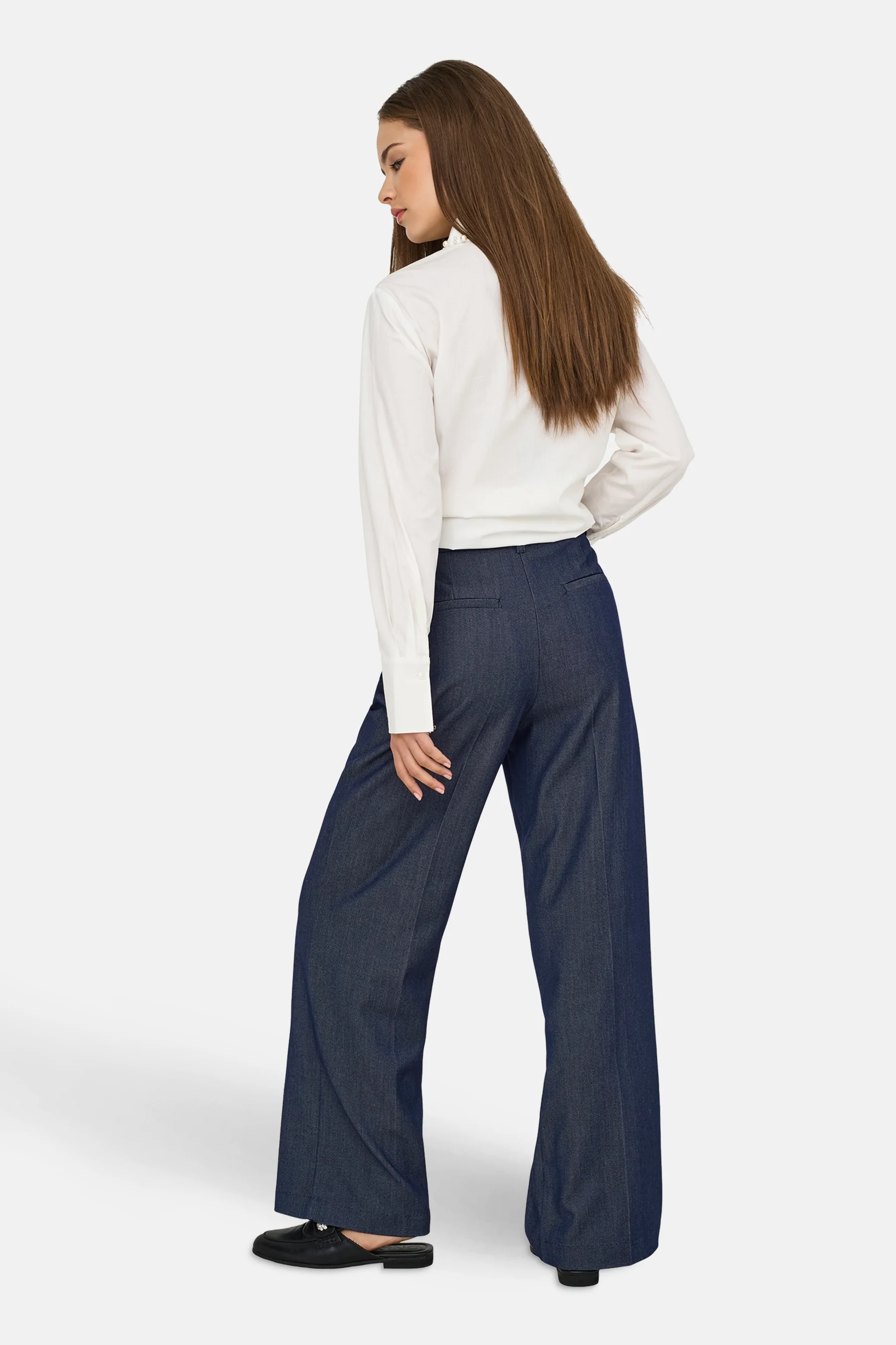 Kostuumbroek - dark blue denim - Image 3