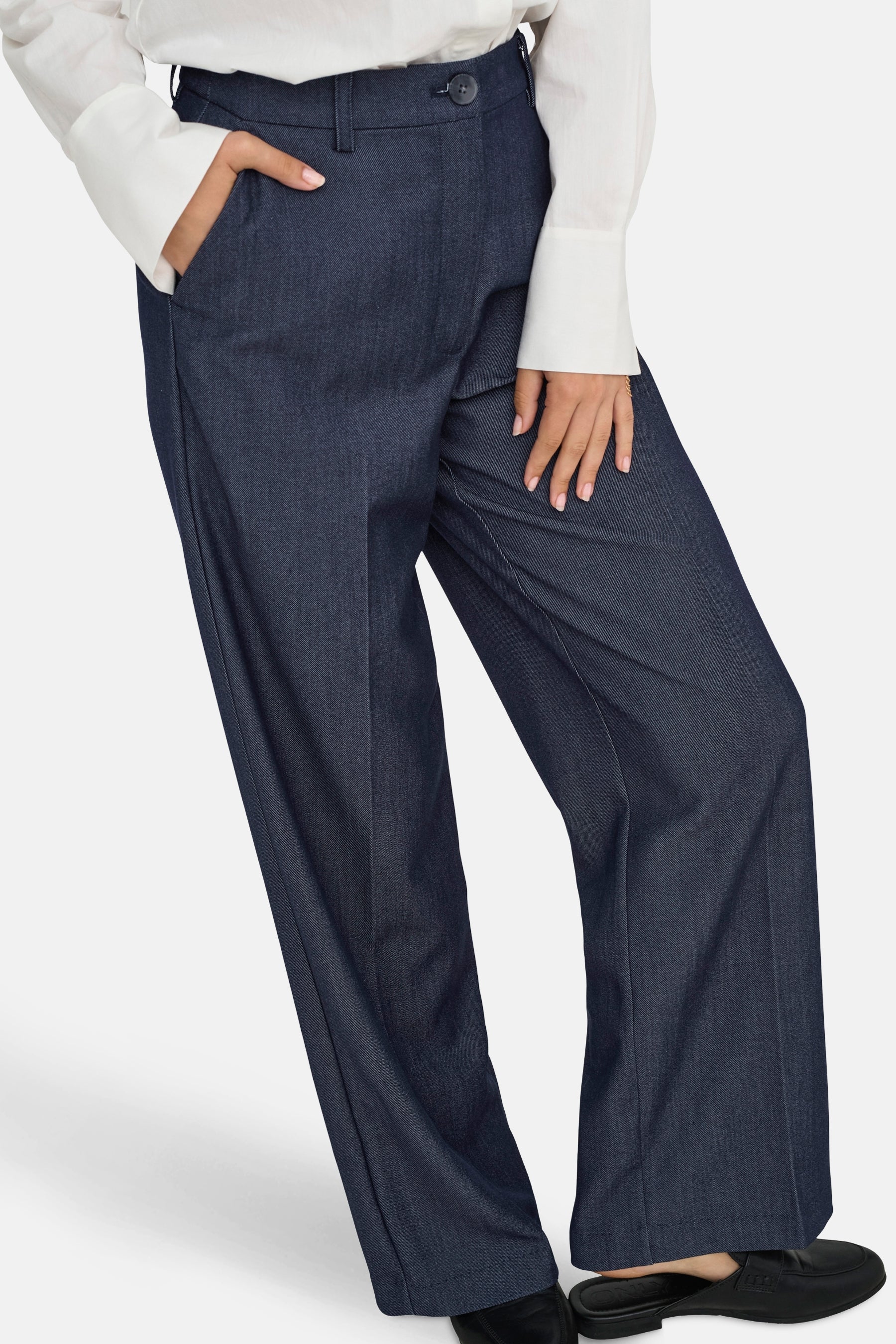Kostuumbroek - dark blue denim - Image 4