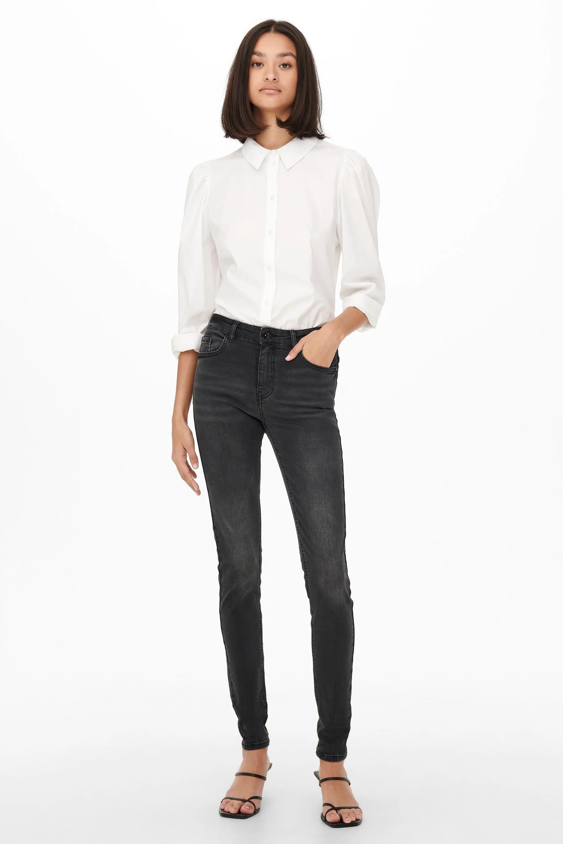 Skinny jeans - black denim - Image 5