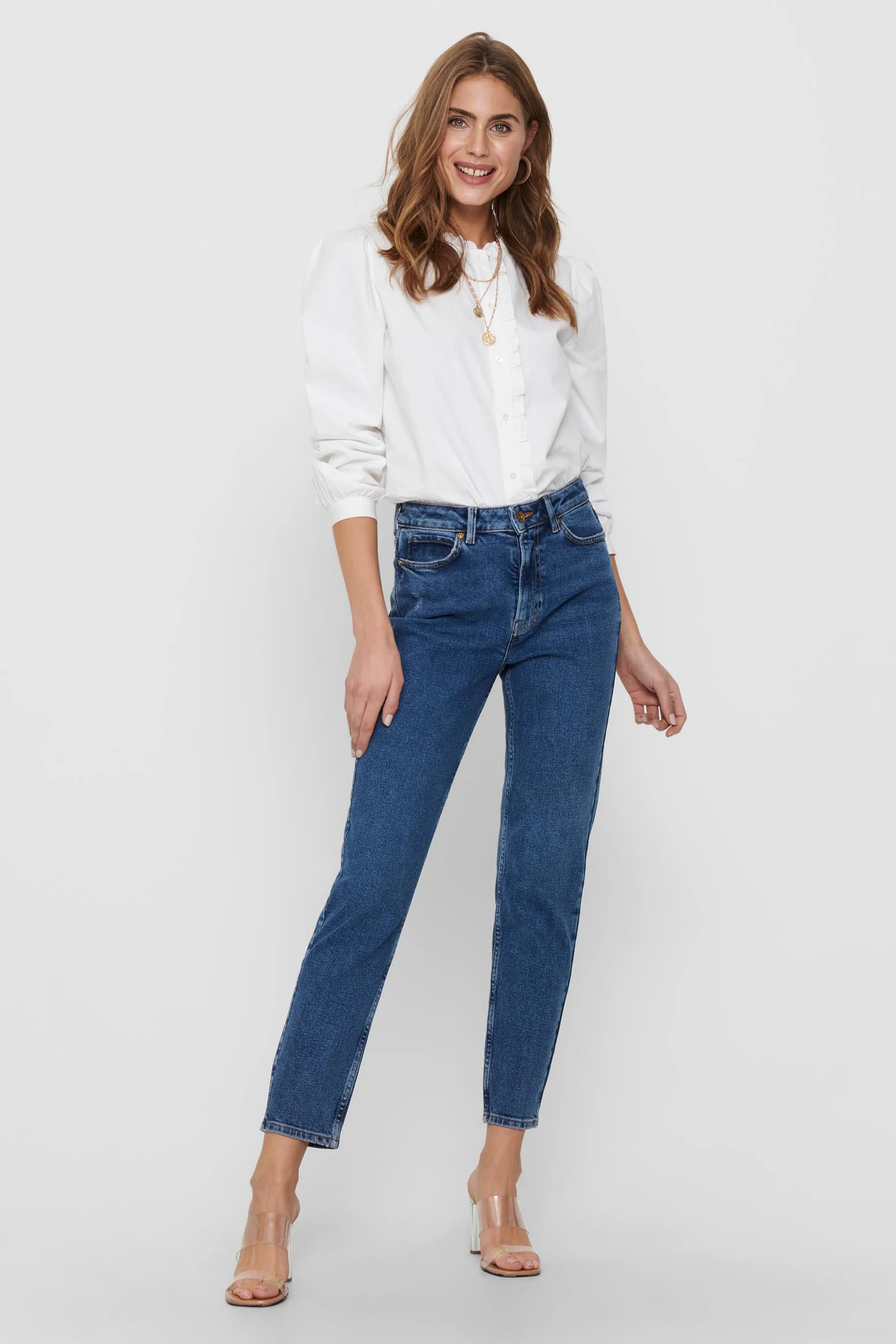 Straight jeans - mid blue denim - Image 2