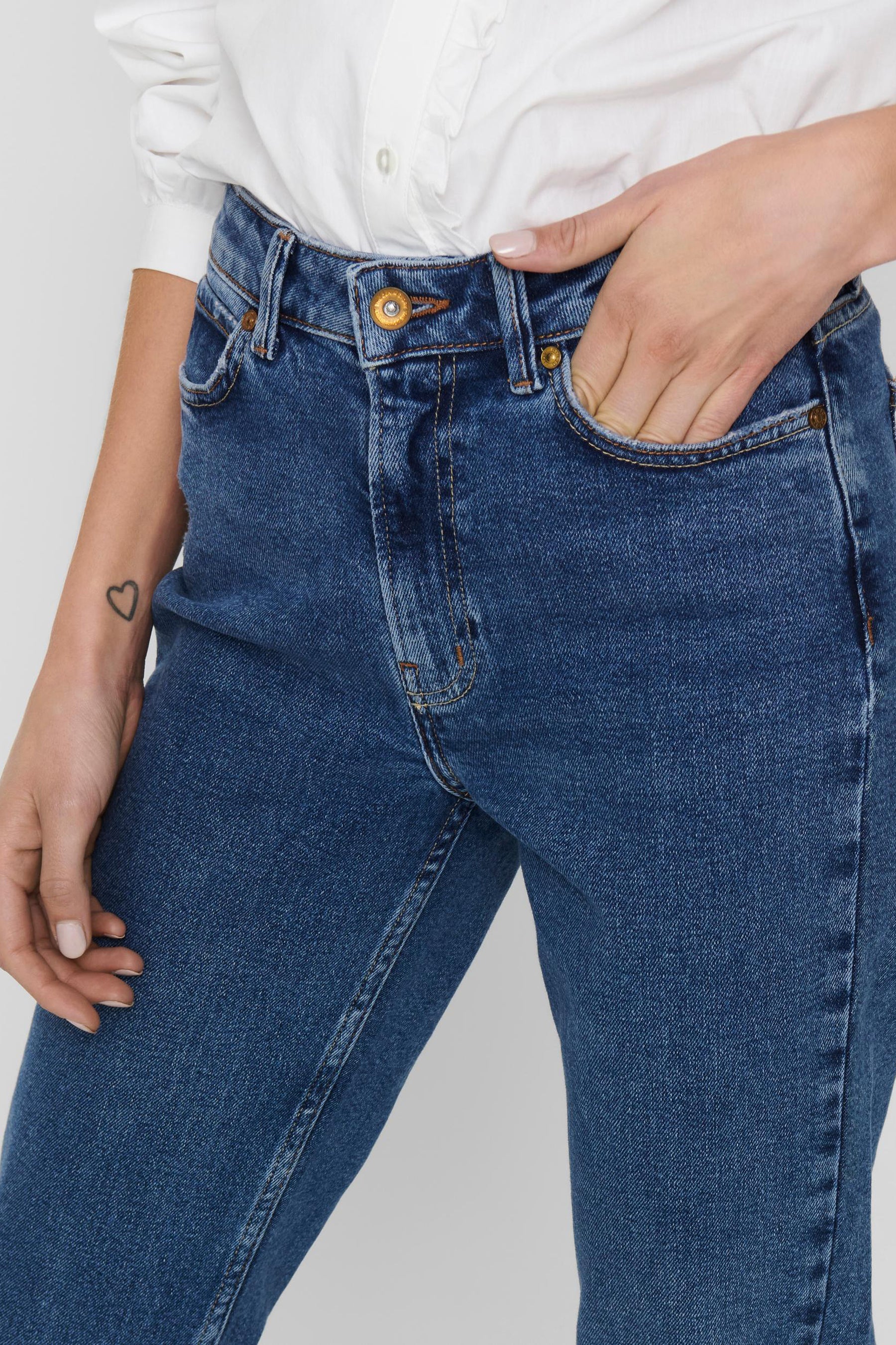 Straight jeans - mid blue denim - Image 4