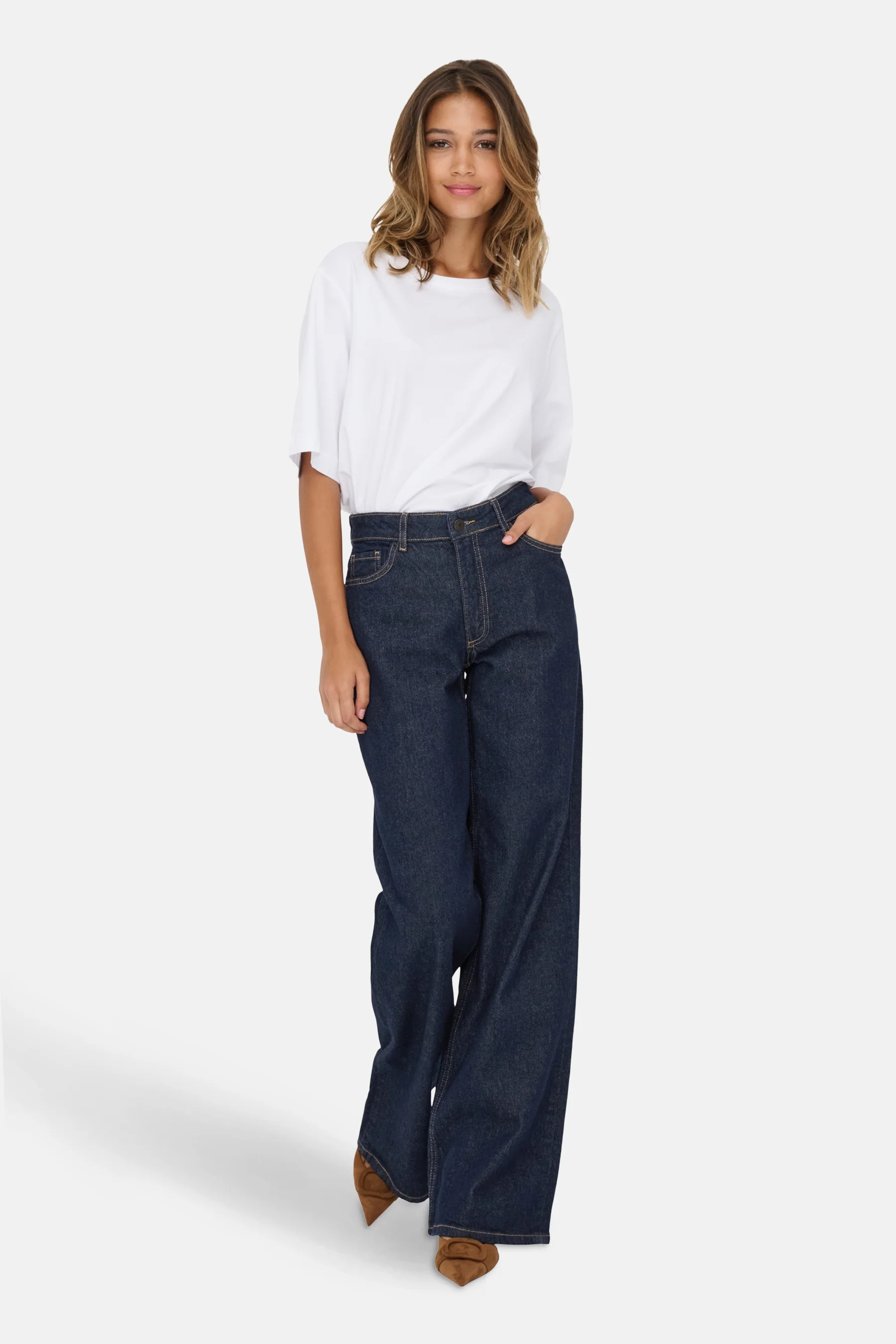 Jeans wide dark blue denim - JDY - Image 2