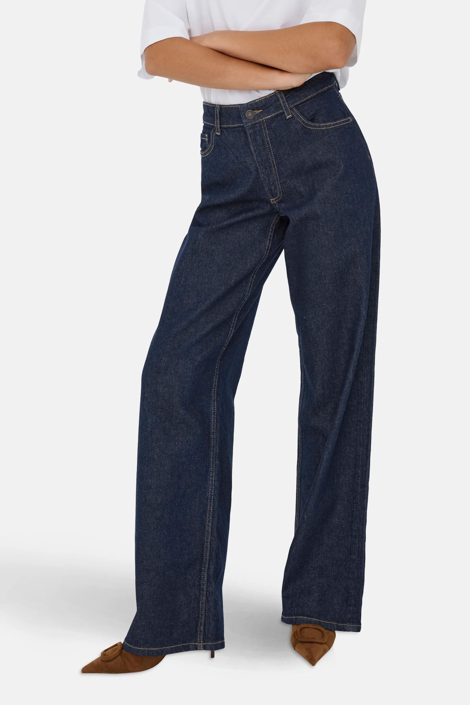 Jeans wide dark blue denim - JDY - Image 5
