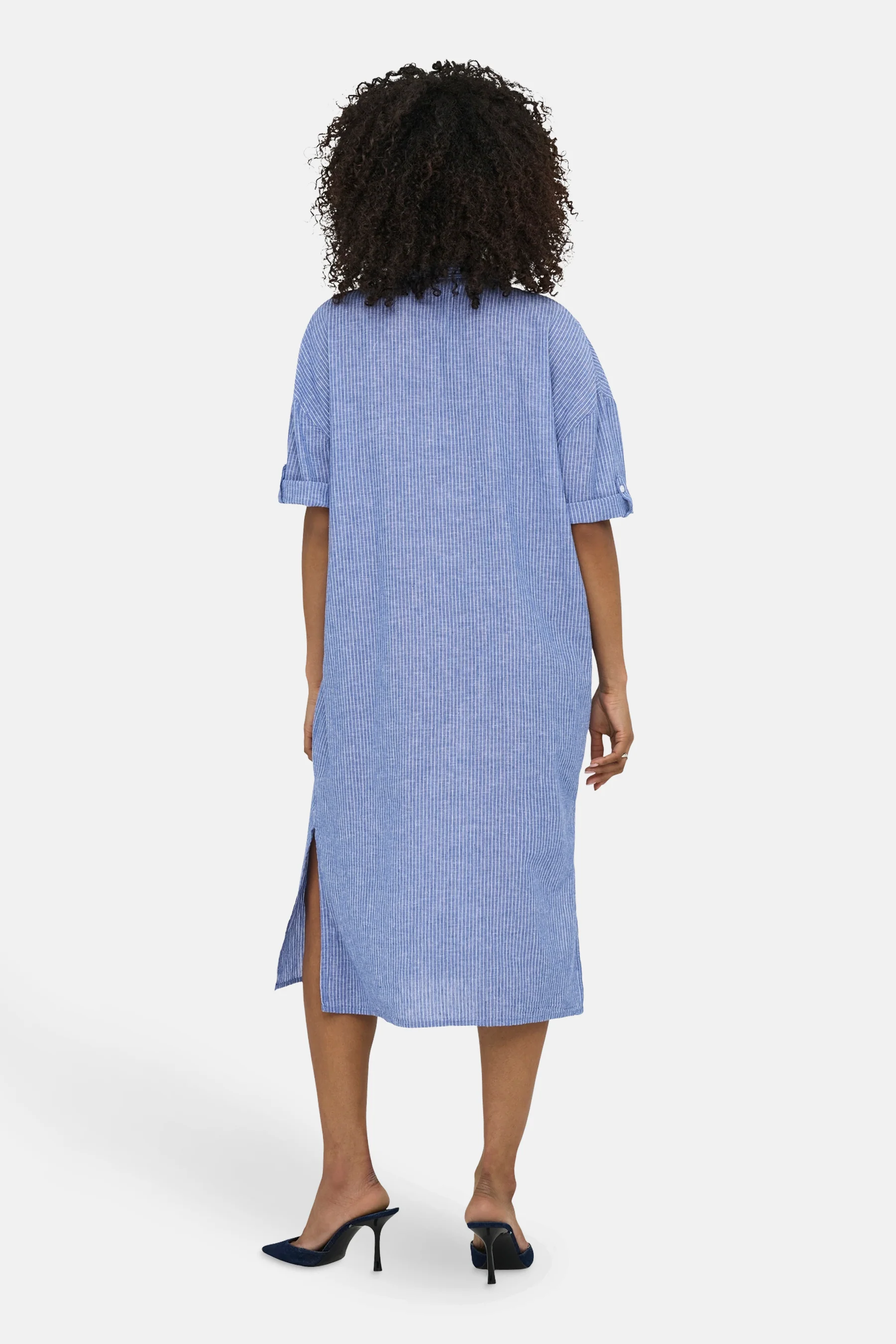 Kleedje met korte mouwen - blauw - Image 3