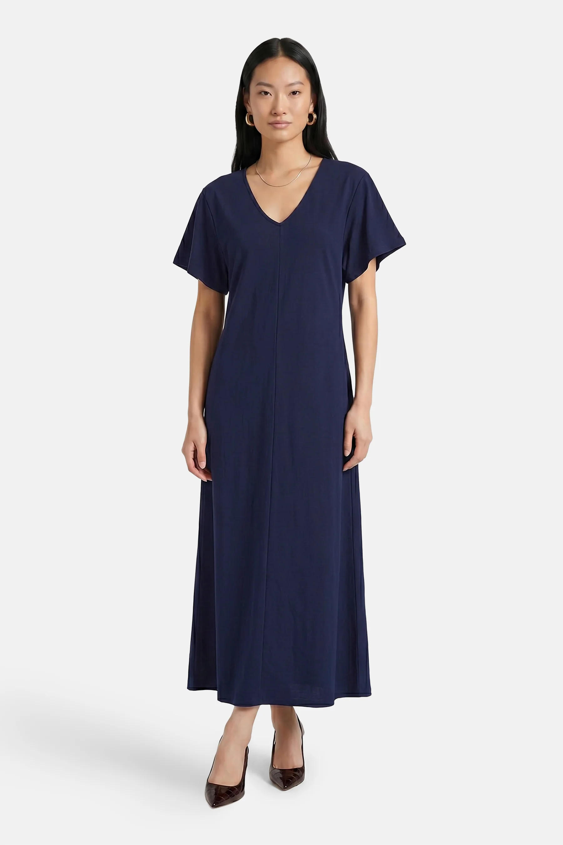 Kleedje met korte mouwen - blauw