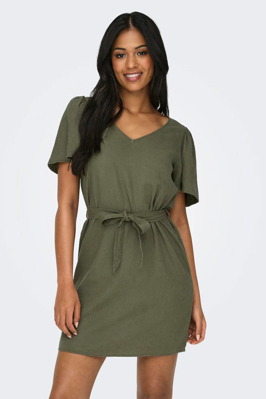 Kleedje met korte mouwen - groen