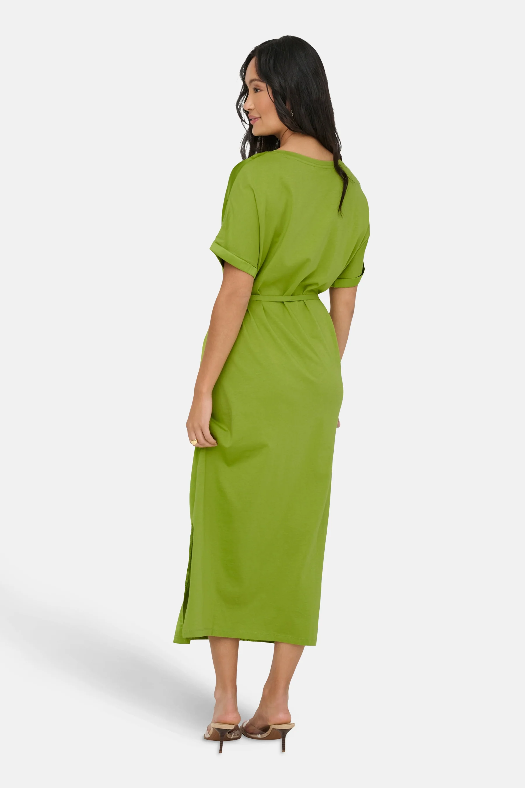 Kleedje met korte mouwen - groen - Image 3