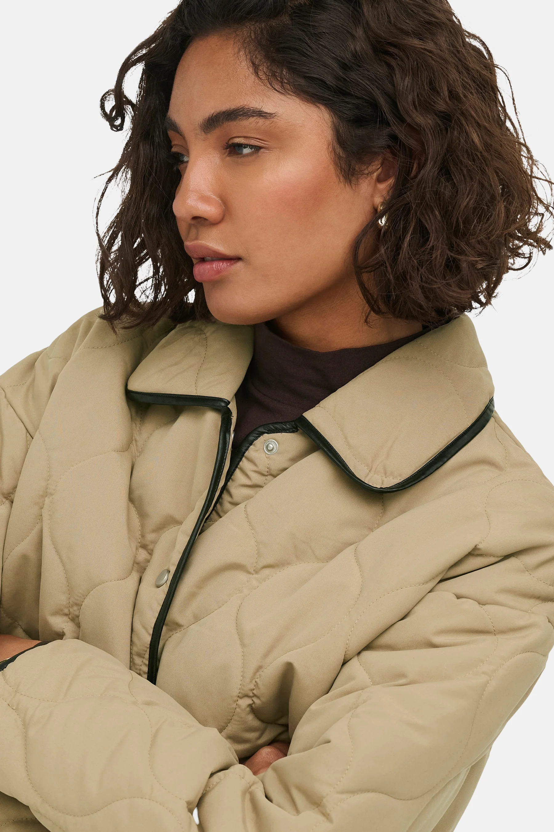 Korte jas - beige - Image 4