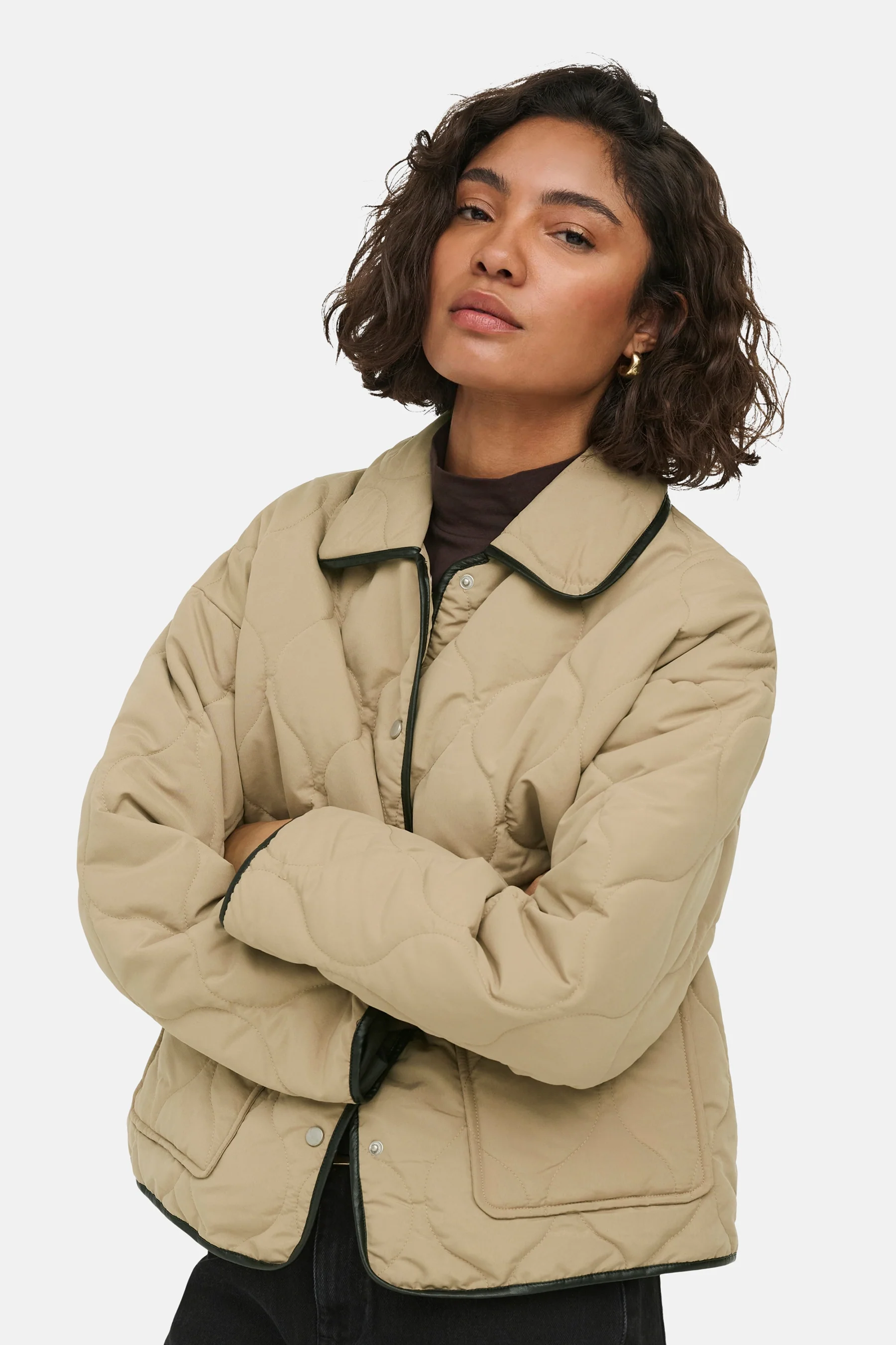 Korte jas - beige - Image 5