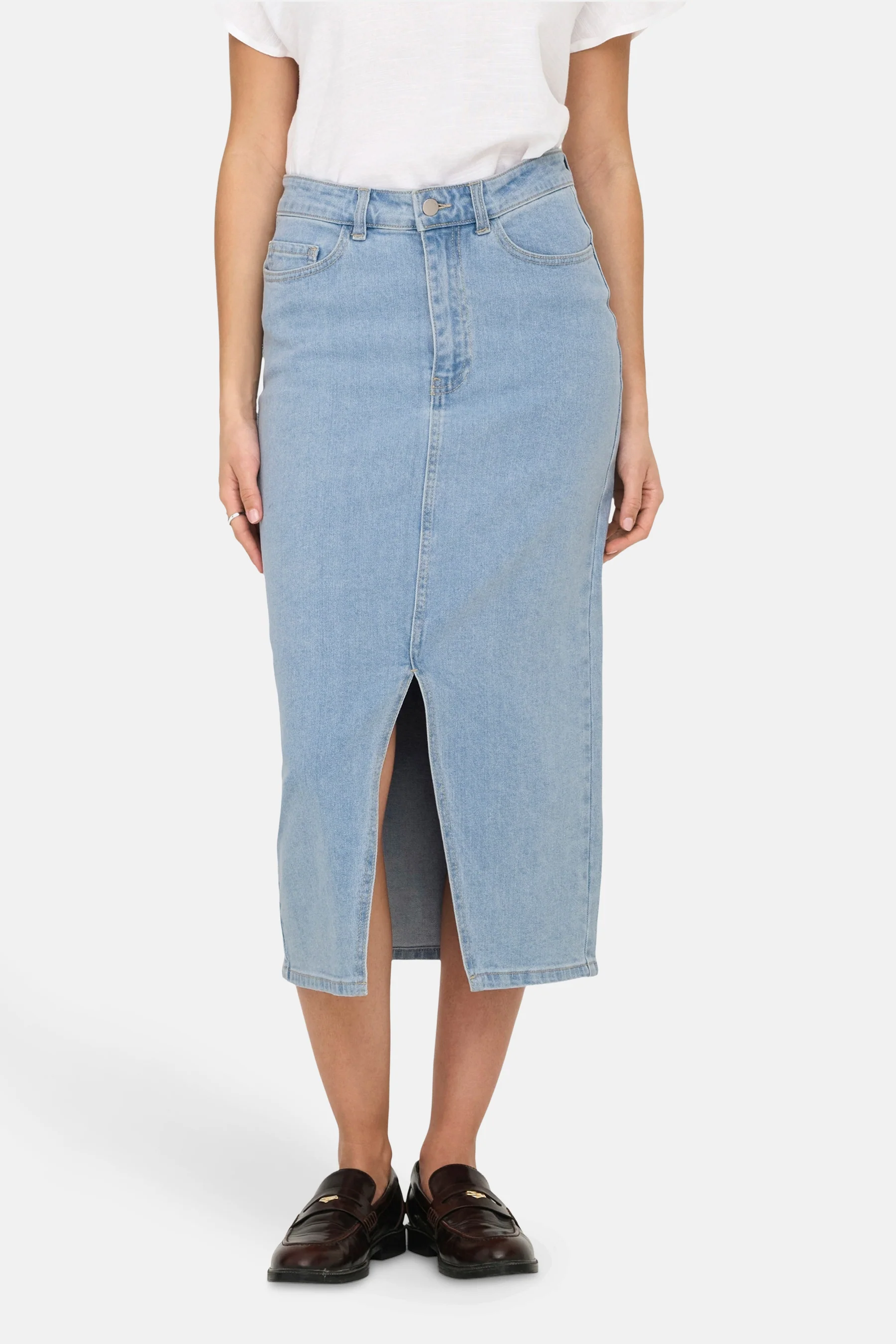 Lange rok - light blue denim