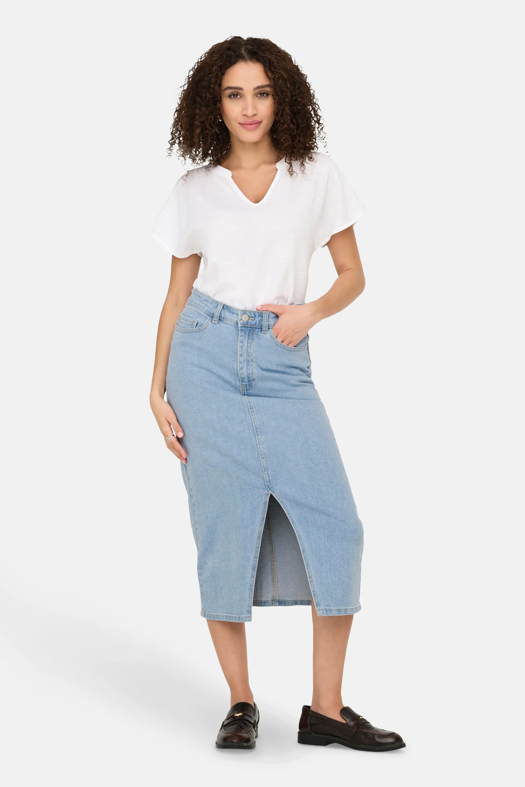 Lange rok - light blue denim - Image 2