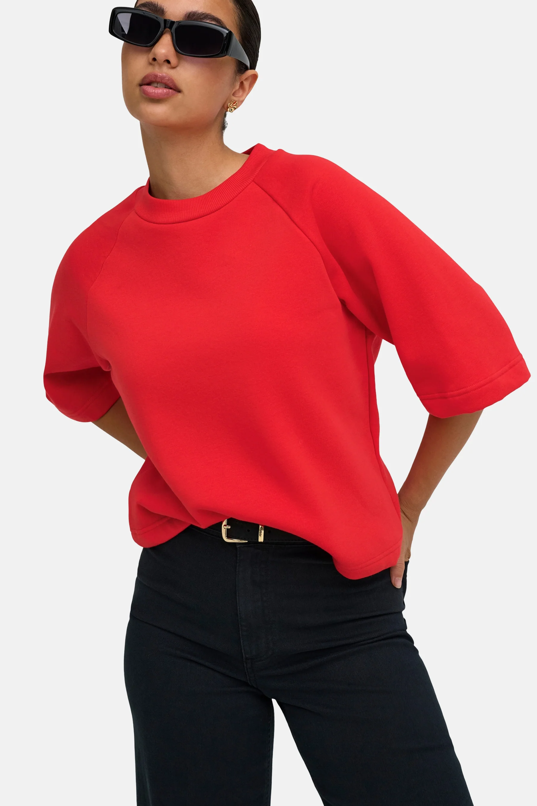 Sweater O hals - rood - Image 5