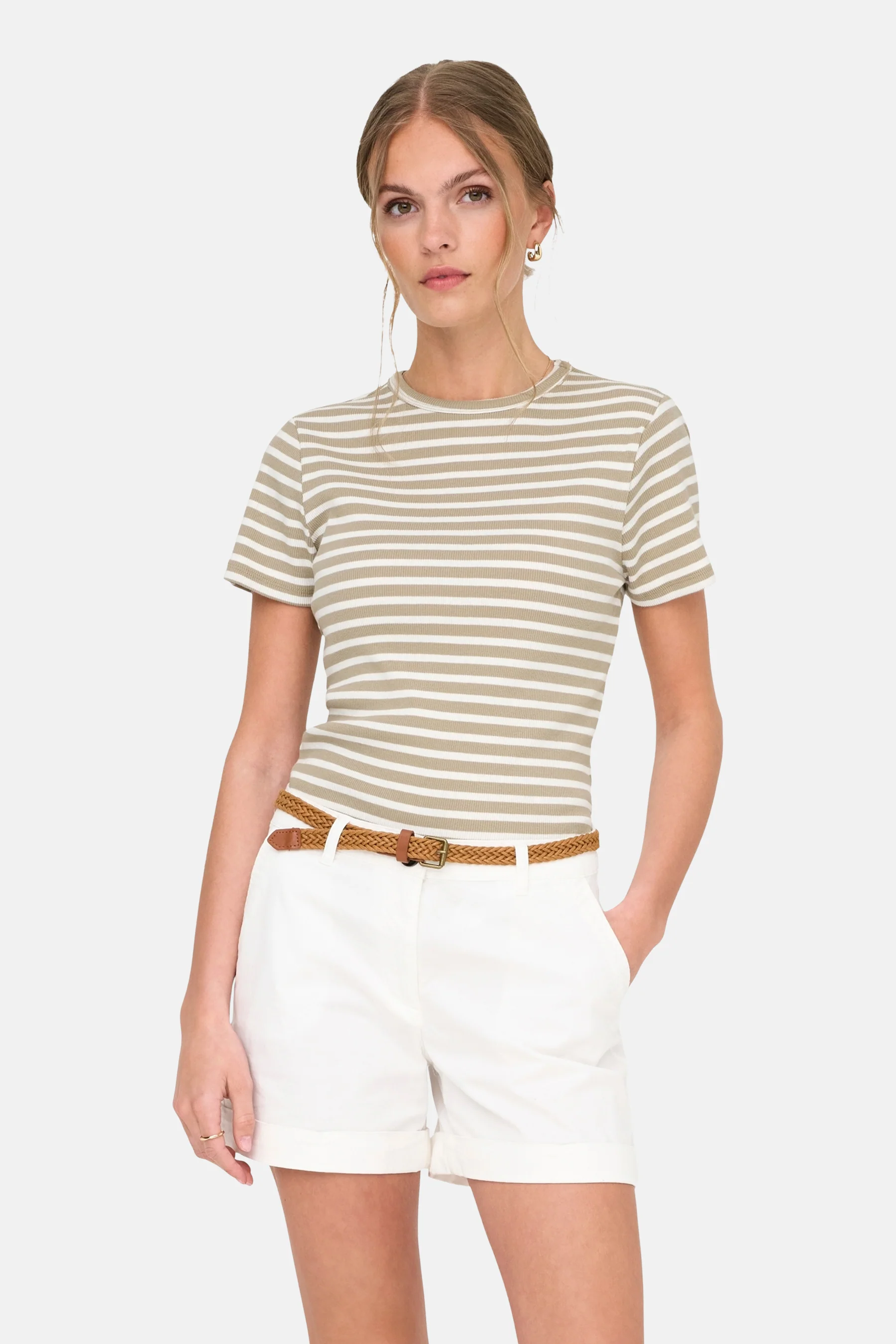T-shirt met korte mouwen - beige - Image 5