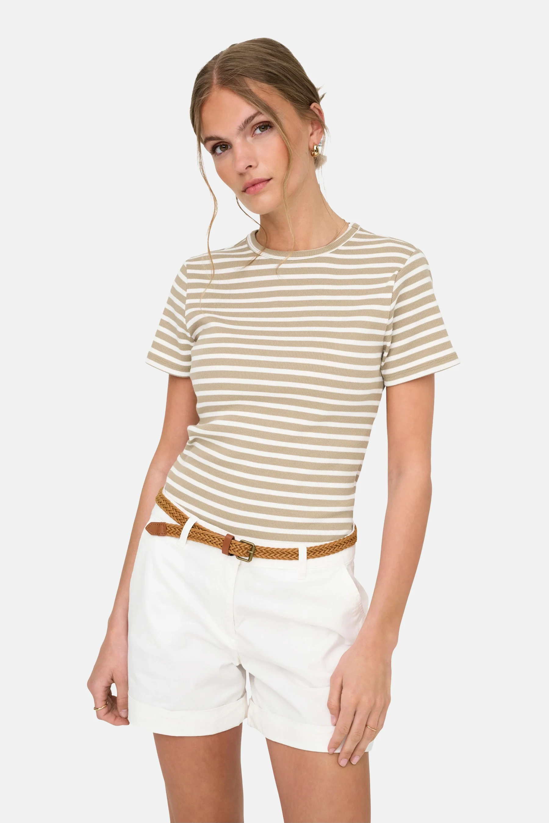 T-shirt met korte mouwen - beige - Image 8