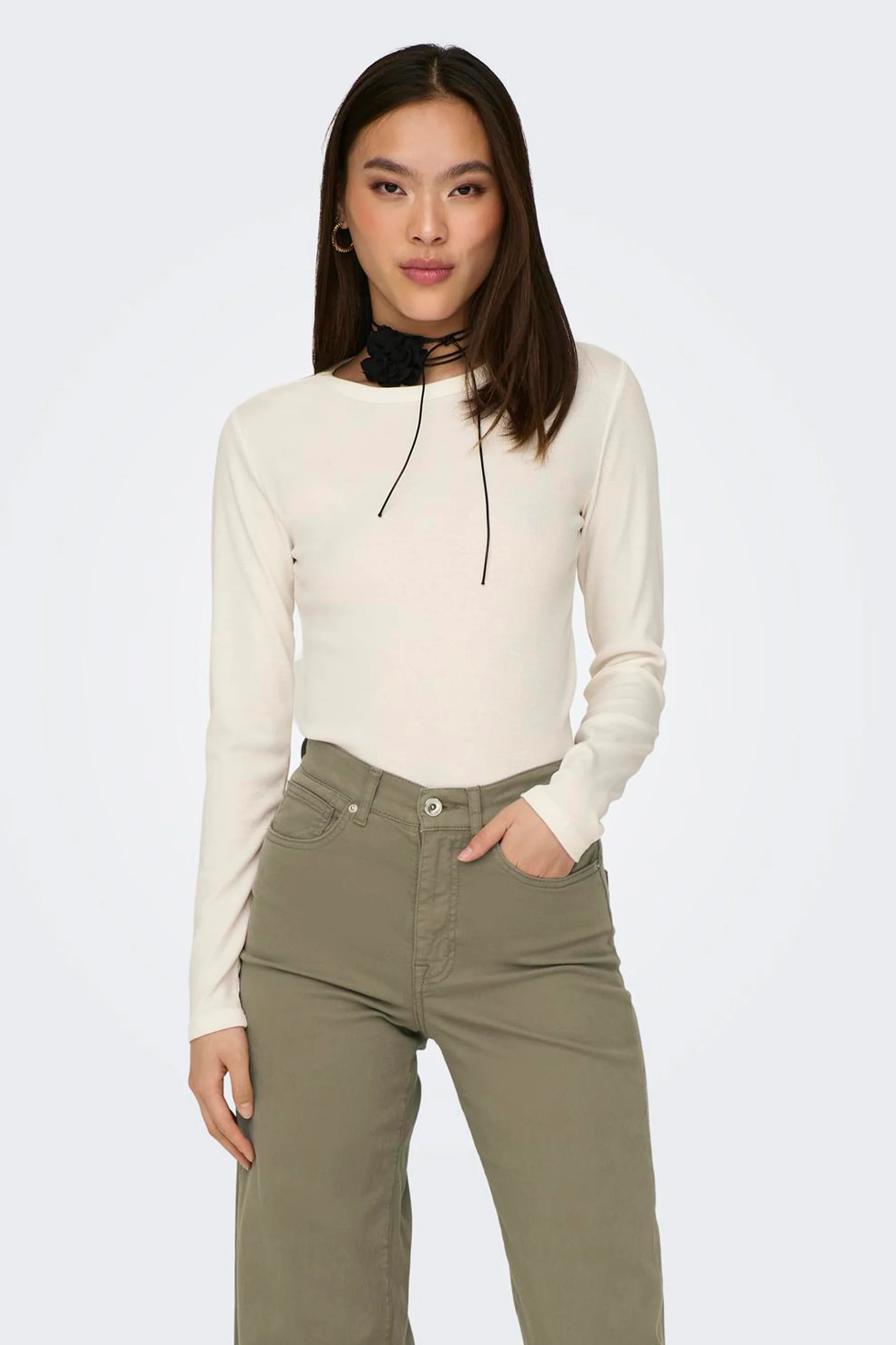 T-shirt met lange mouwen - wit