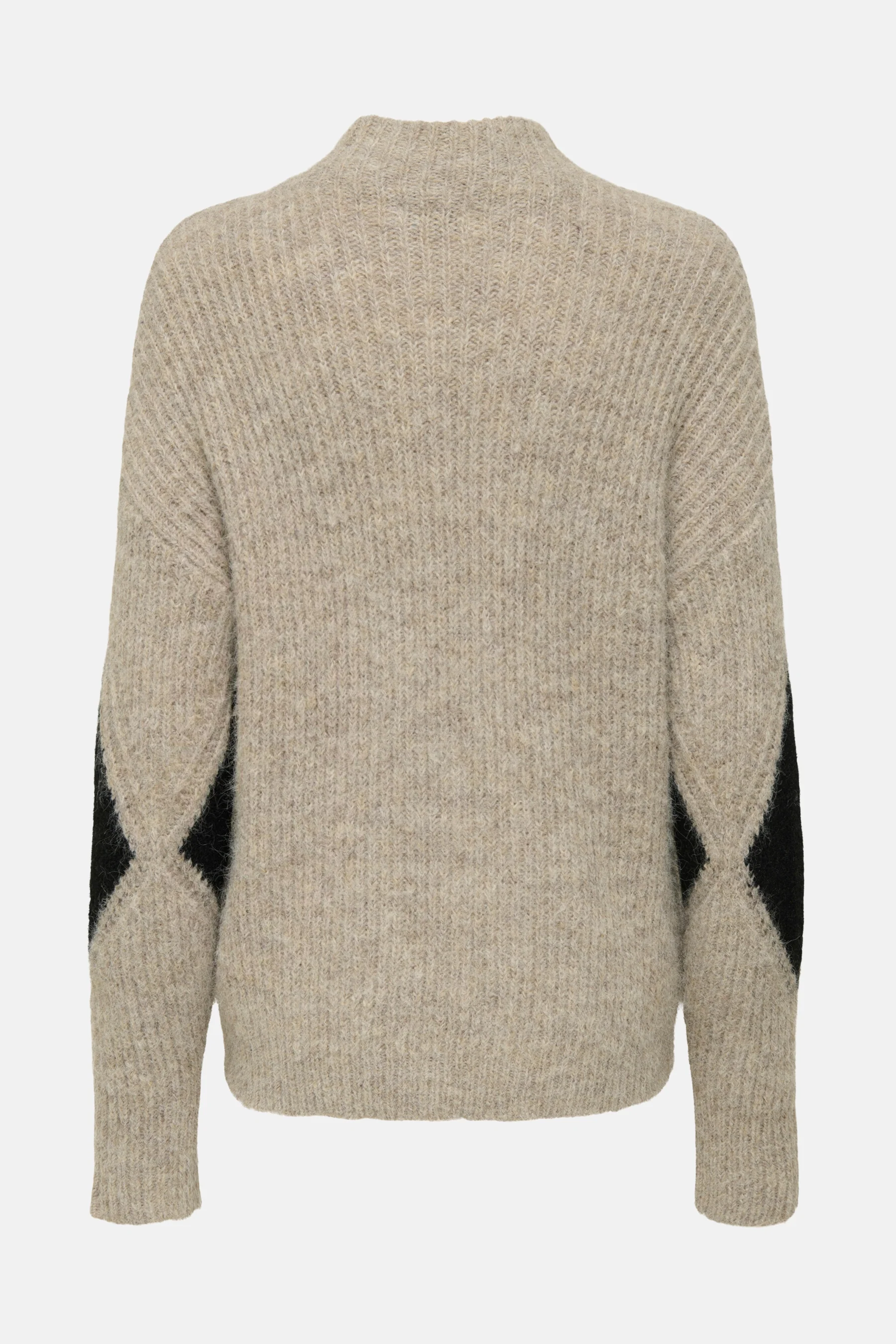 Pull met rolkraag - beige - Image 2