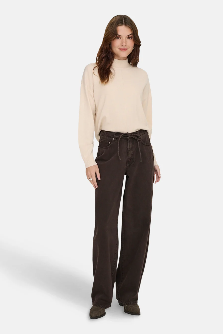 Pull met rolkraag - ecru - Image 2