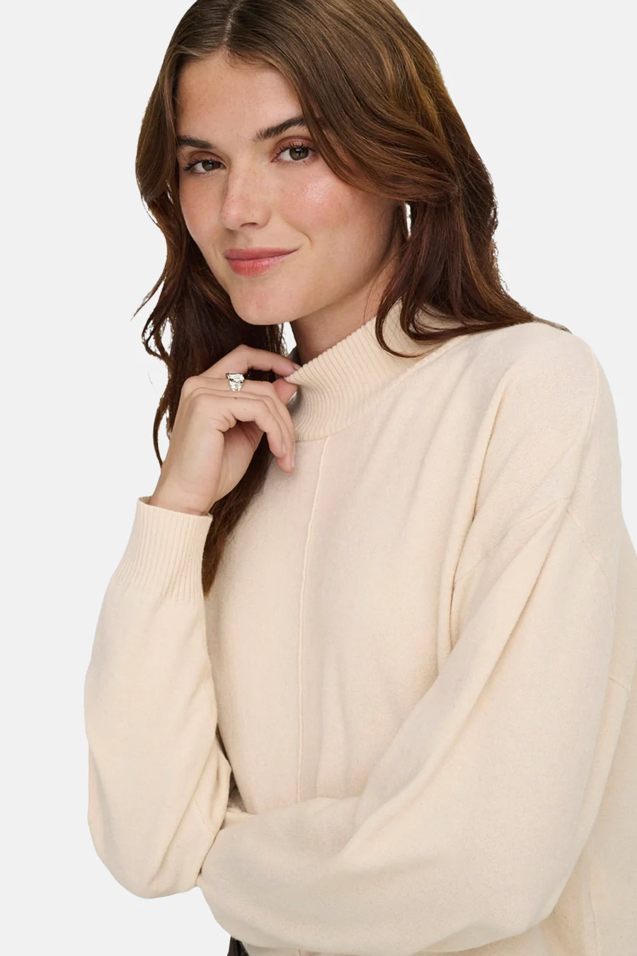 Pull met rolkraag - ecru - Image 5