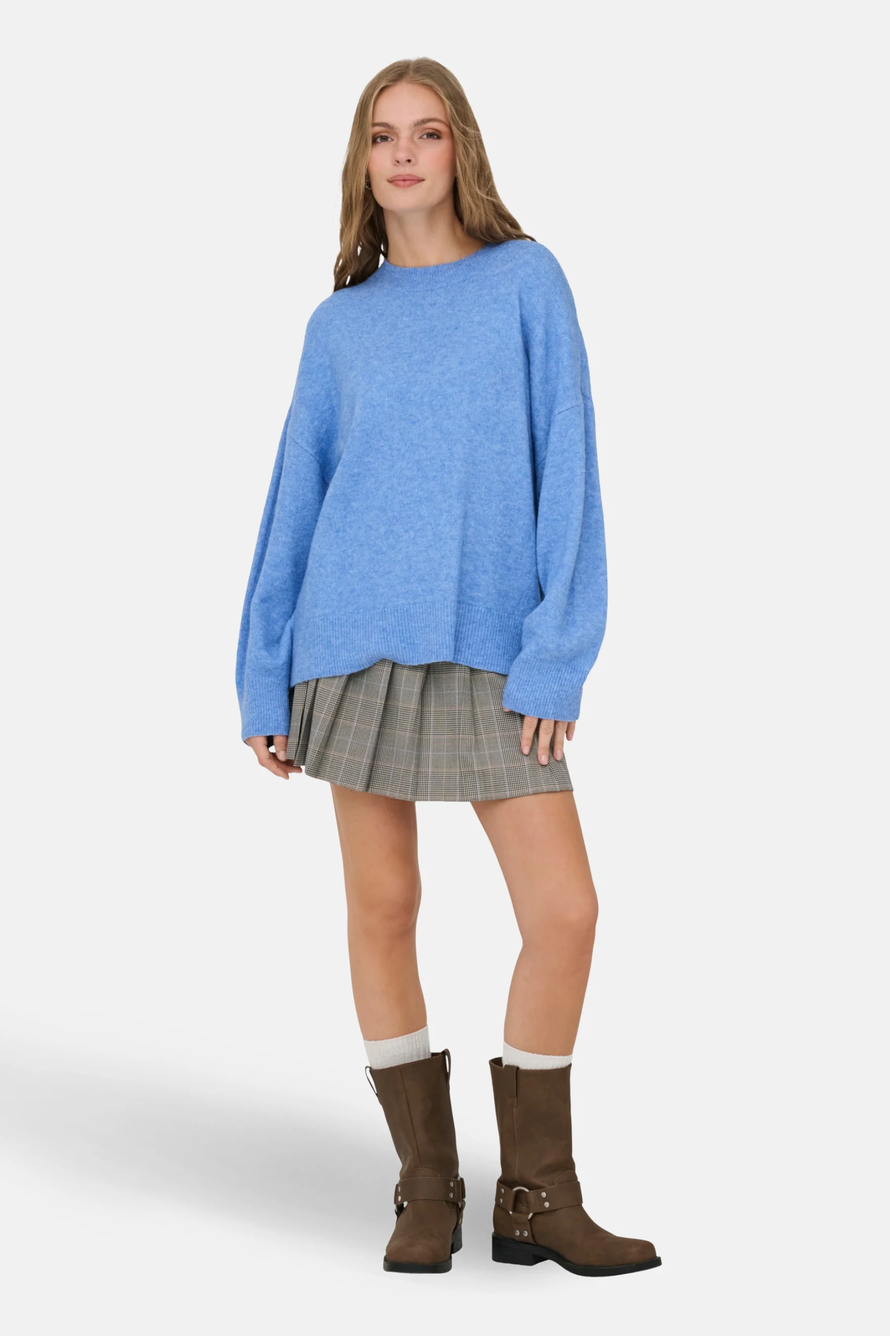 Pull met ronde hals - blauw - Image 2