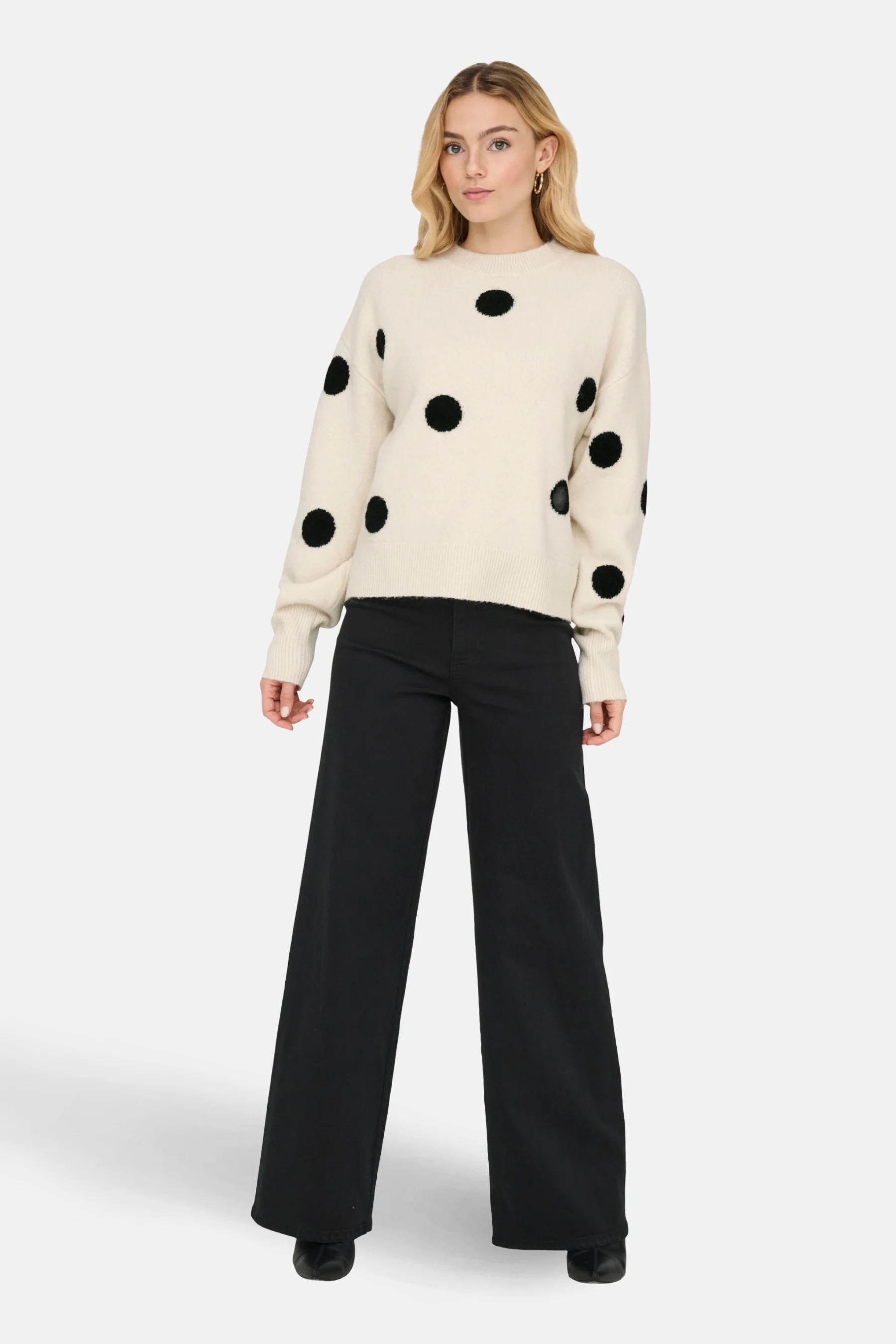 Pull met ronde hals - ecru - Image 2