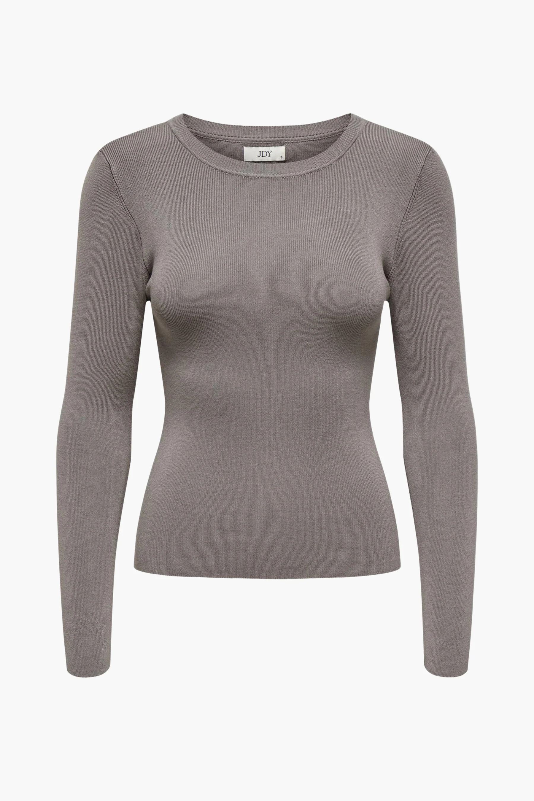 Pull met ronde hals - grijs