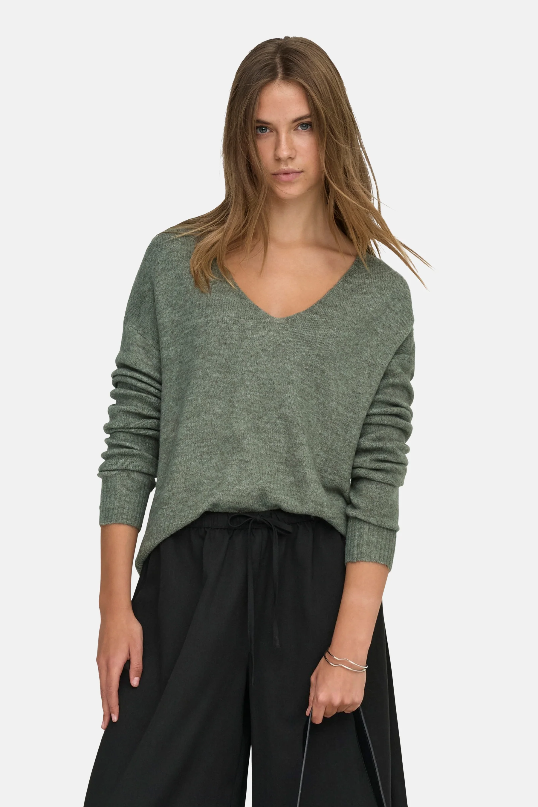 Pull met ronde hals - groen - Image 15