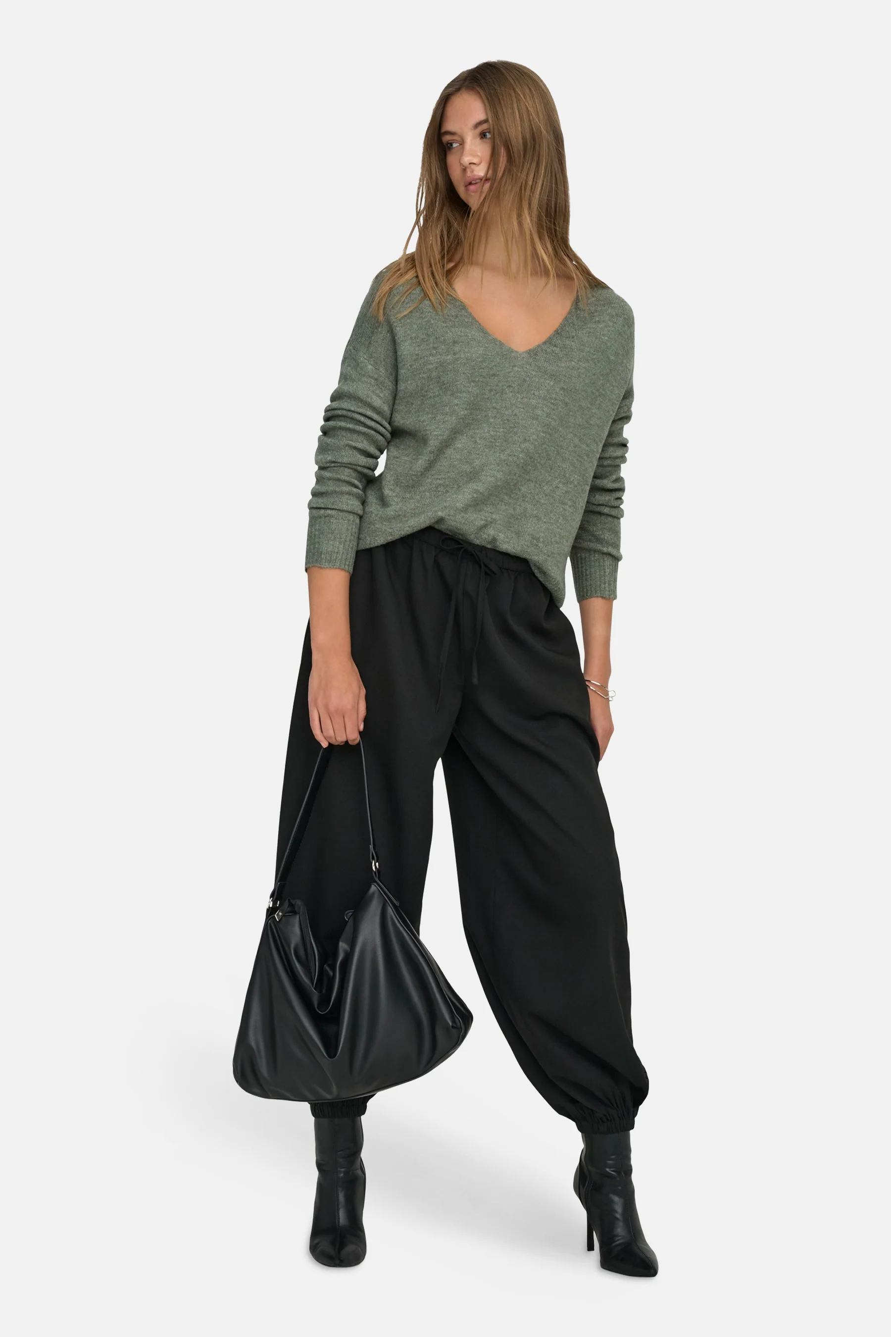 Pull met ronde hals - groen - Image 16